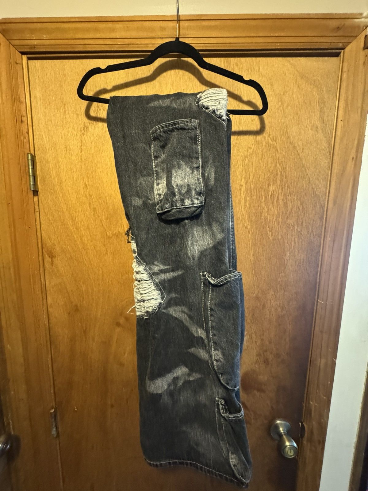 Ev Bravado × Who Decides War Who Decides War by MRDR BRVDO Black Thorned Pocket Jeans Size US 38 / EU 54 - 8 Thumbnail