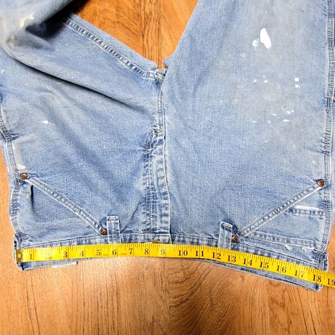 Lee Lee Carpenter Jeans Paint Splatter Blue Denim Workwear 36x32 Size US 36 / EU 52 - 15 Thumbnail