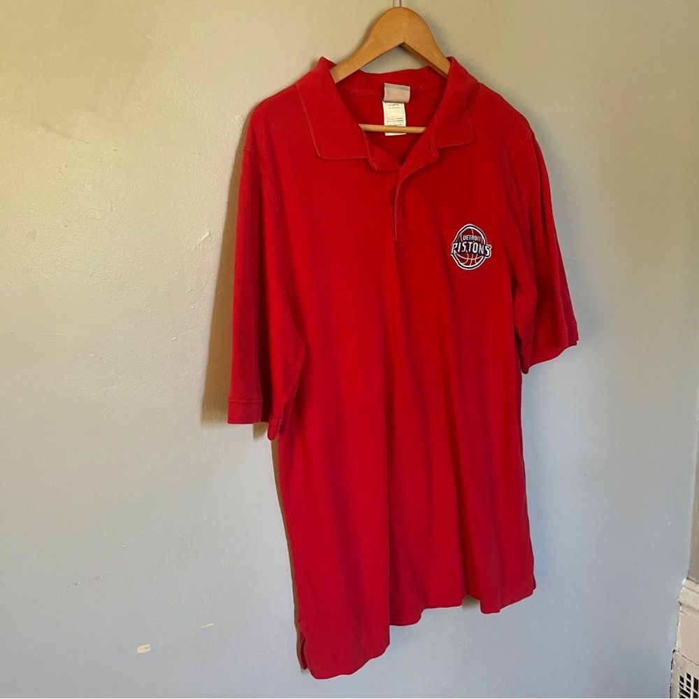 NBA NBA Detroit Pistons Polo Shirt Men’s Red XXL 2XL Size US L / EU 52-54 / 3 - 1 Thumbnail