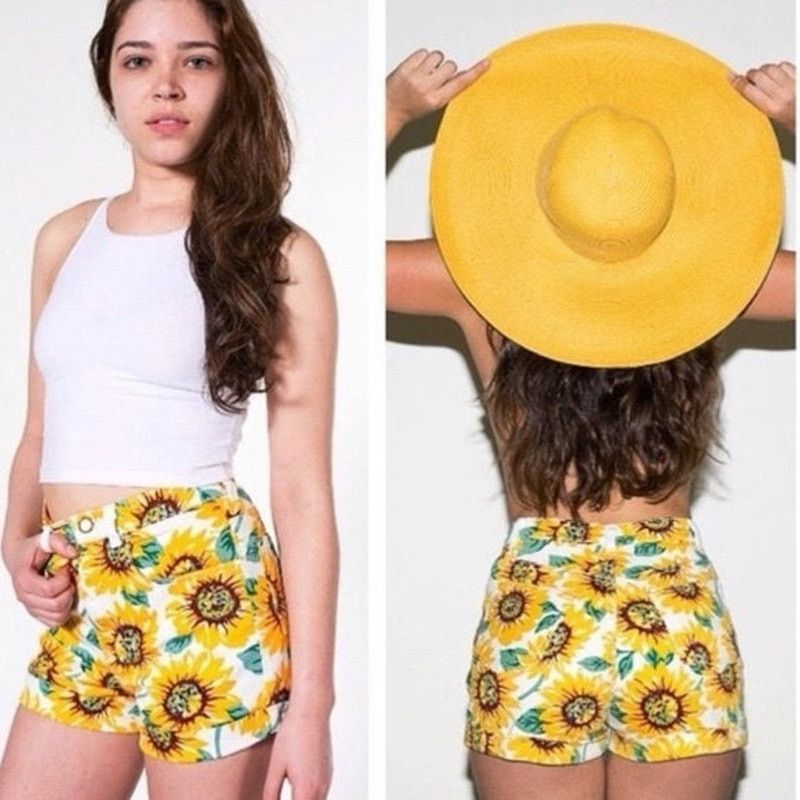 American Apparel American Apparel | Sunflower High Waisted Shorts | 24/25 Size 24" / US 00 / IT 34 - 12 Thumbnail