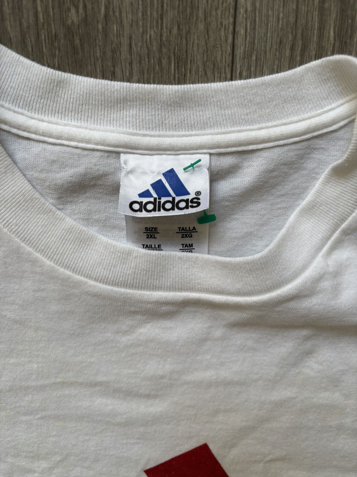 Adidas Vintage Late 90s/Early 2000s Adidas T-Shirt White Size 2XL Size US XXL / EU 58 / 5 - 2 Thumbnail