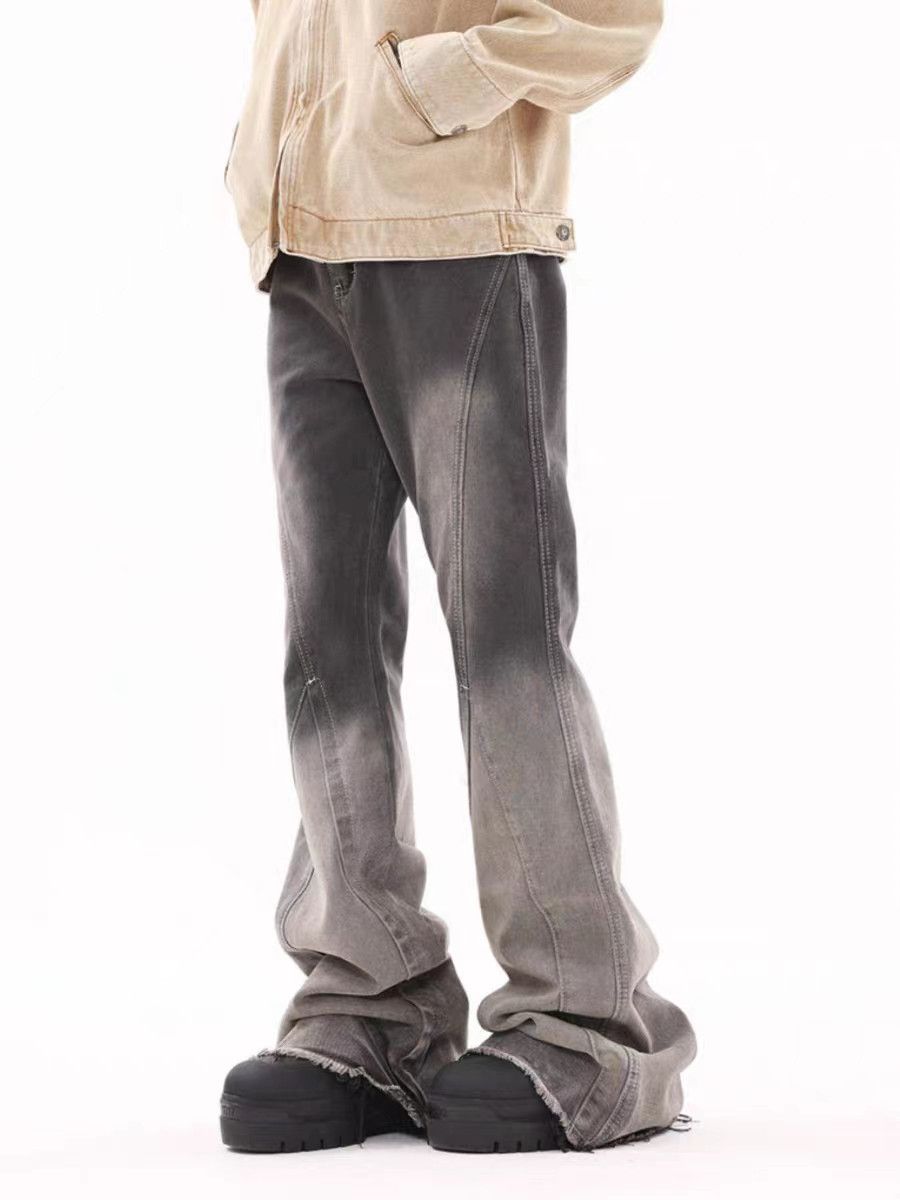 Japanese Brand × Jean Vintage wash gradient patchwork bootcut jeans Size US 32 / EU 48 - 3 Thumbnail