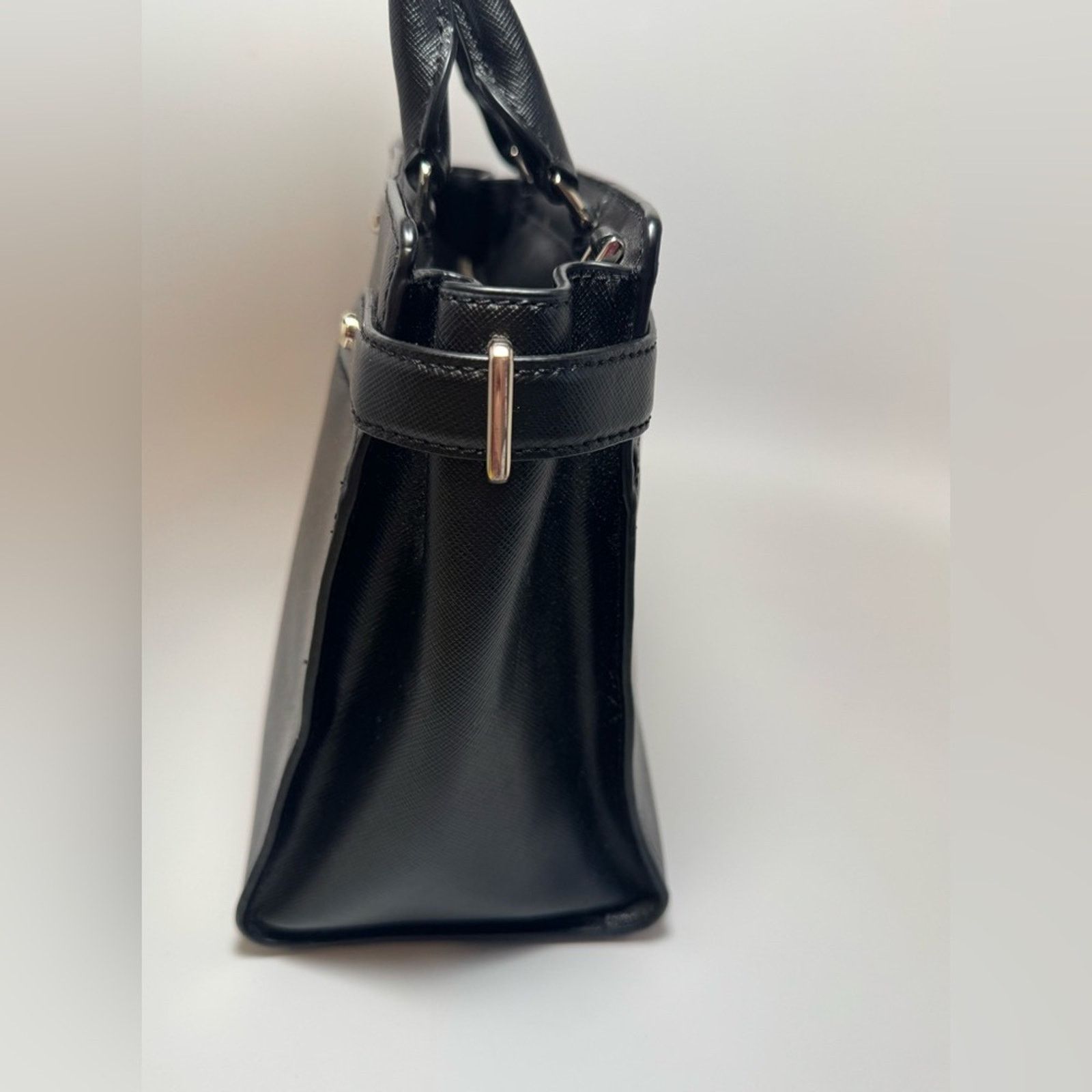 Kate Spade Kate Spade Large Staci Satchel Black Crossgrain Leather Size ONE SIZE - 4 Thumbnail