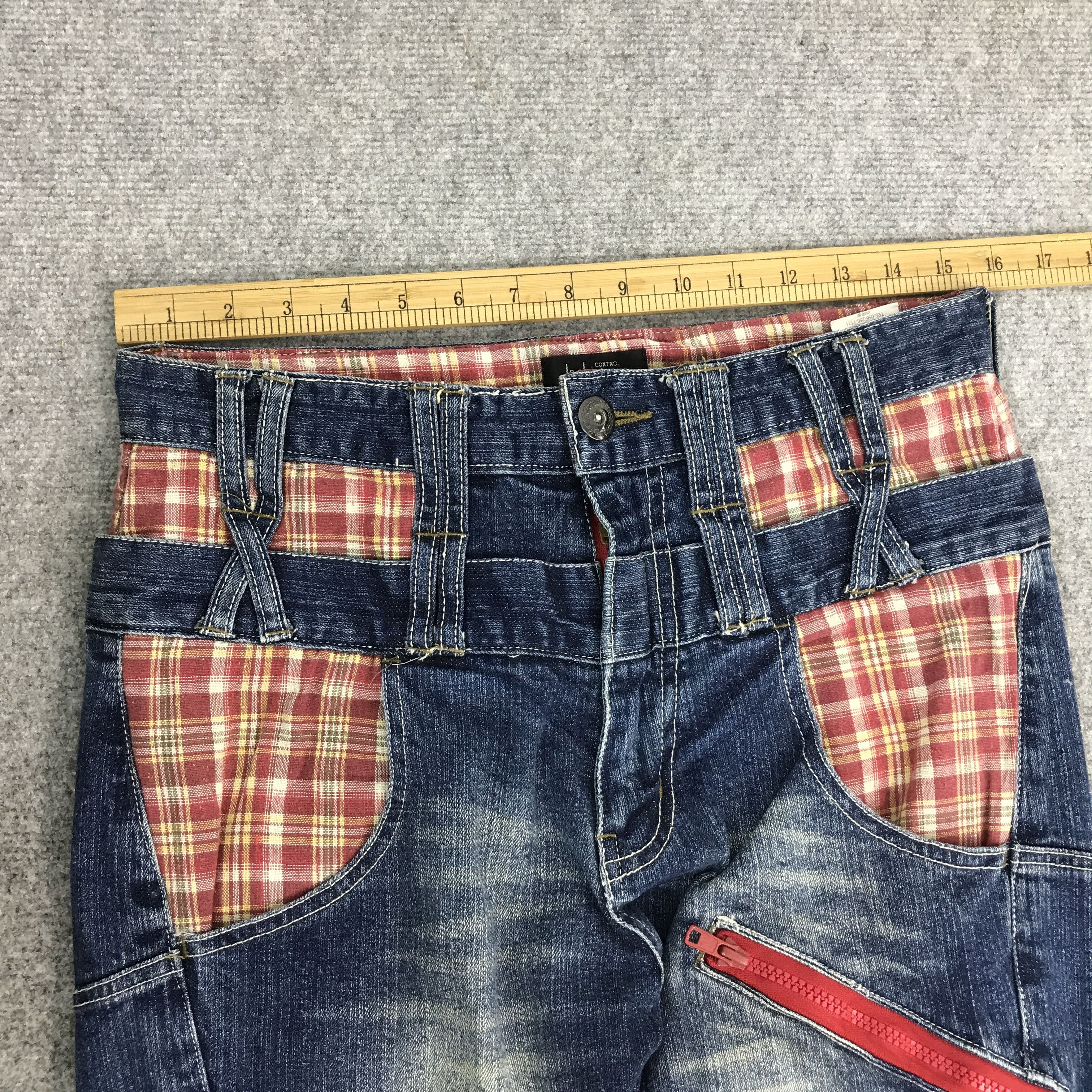 Japanese Brand CONTNO JAPAN DENIM DOUBLE WAIST DESIGN STYLE PANTS Size US 30 / EU 46 - 7 Thumbnail