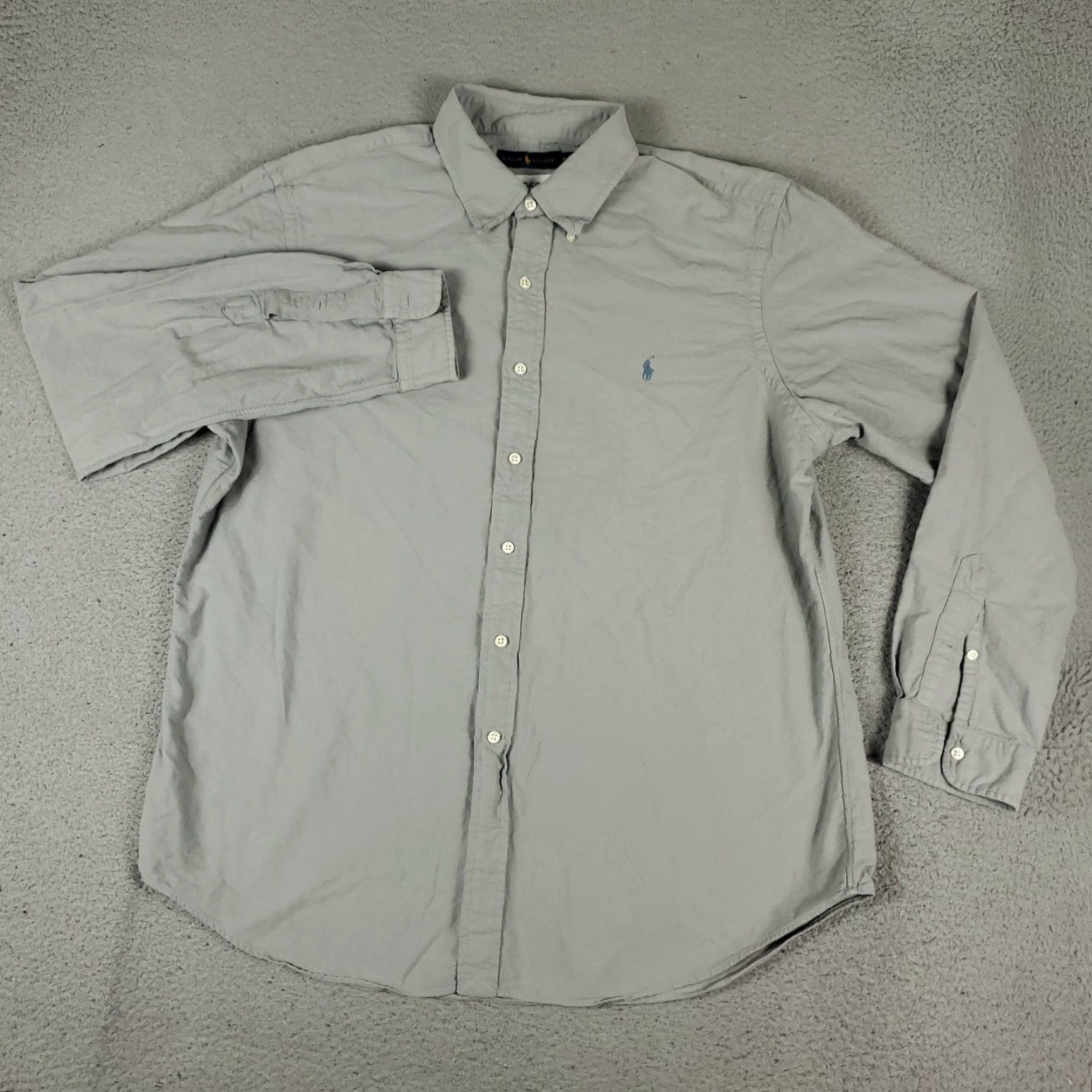 Ralph Lauren Ralph Lauren Shirt Mens XL Gray Pony Casual Button Up Long Sleeve Size US XL / EU 56 / 4 - 3 Thumbnail