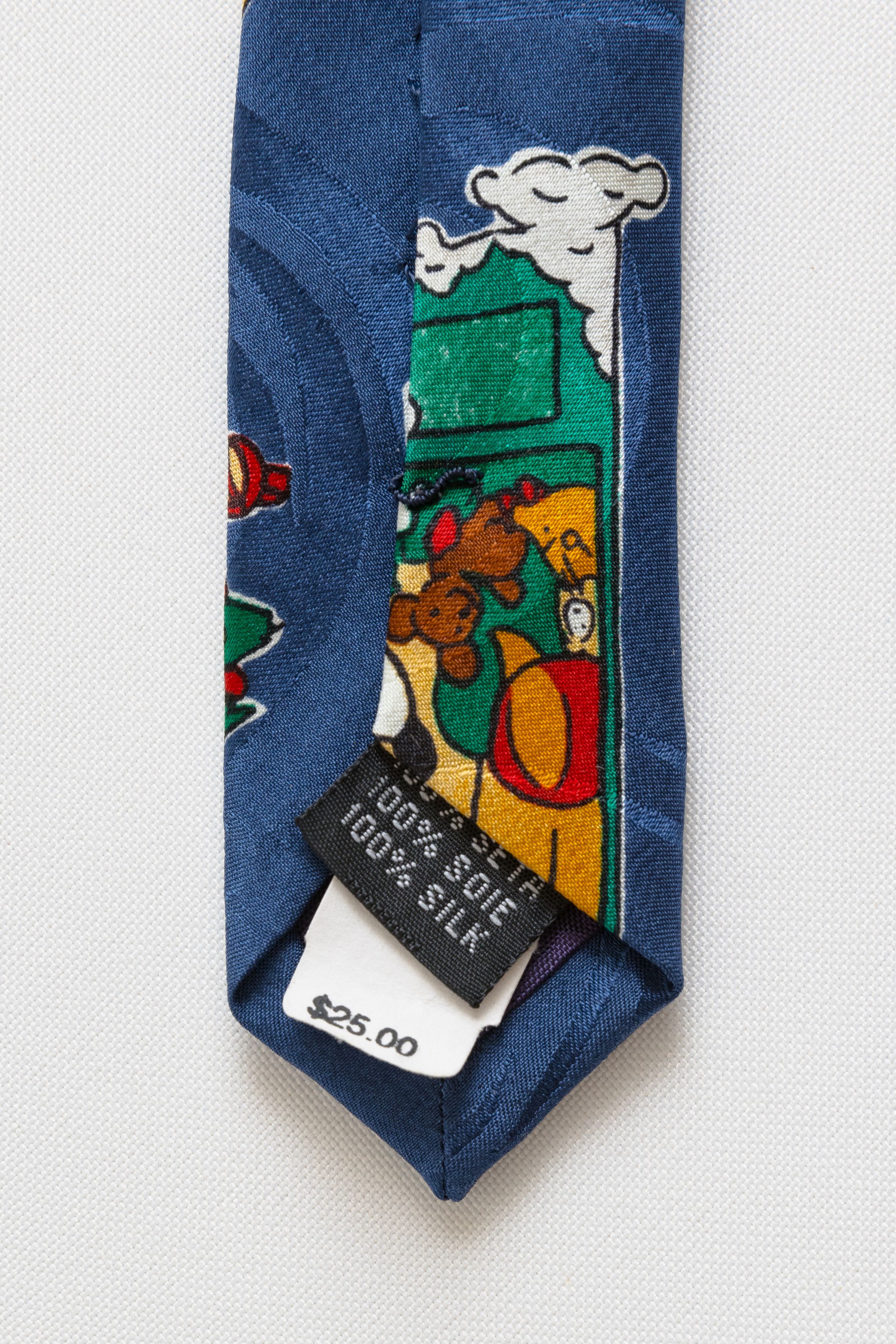 Vintage Mickey Mouse Disney Tie abstract print necktie 014 Size ONE SIZE - 7 Thumbnail