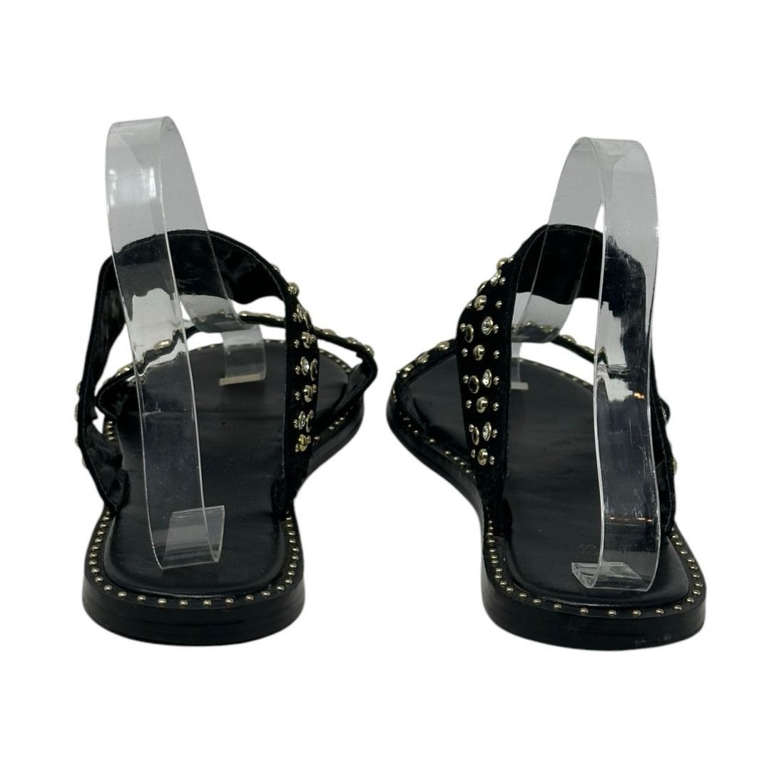 Express Express black faux suede studded flat sandals size 10 Size US 10 / IT 40 - 5 Thumbnail