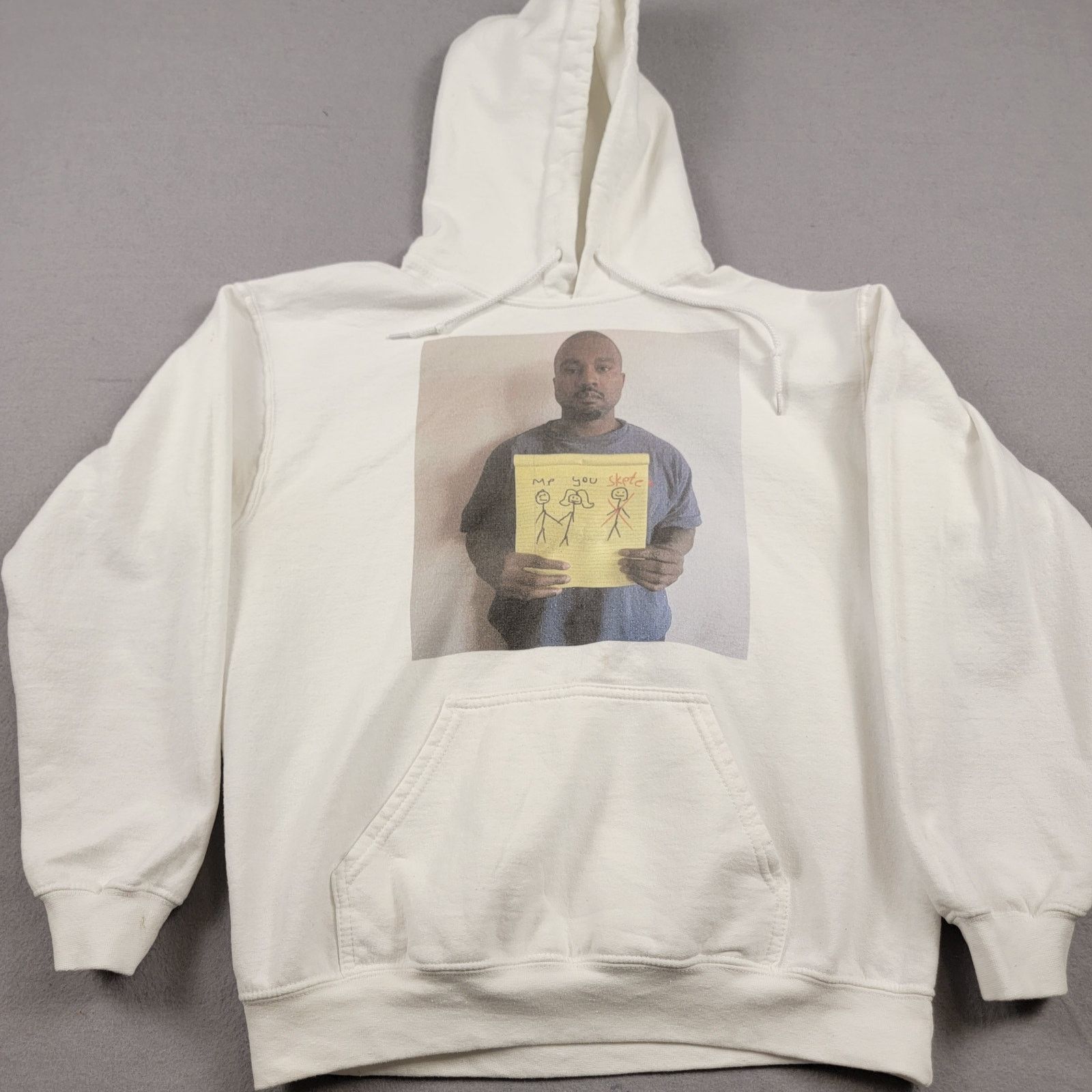 Kanye West Kanye Me You and Skete White Hoodie Sz M (538) Size US M / EU 48-50 / 2 - 1 Thumbnail