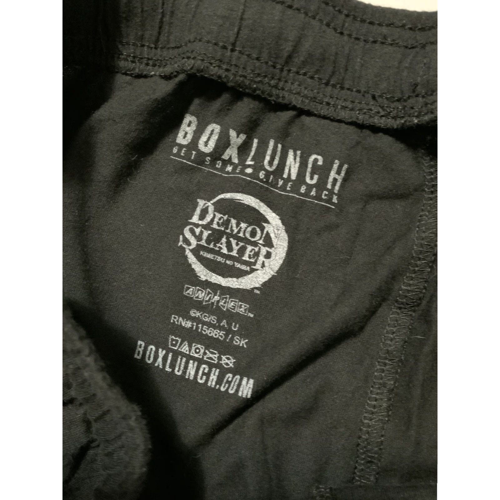 Vintage VINTAGE BoxLunch Demon Slayer Kimetsu No Yaiba Nezuko Kamado Anime Manga Pants 2XL Men's Black Lounge Size US 39 - 4 Thumbnail