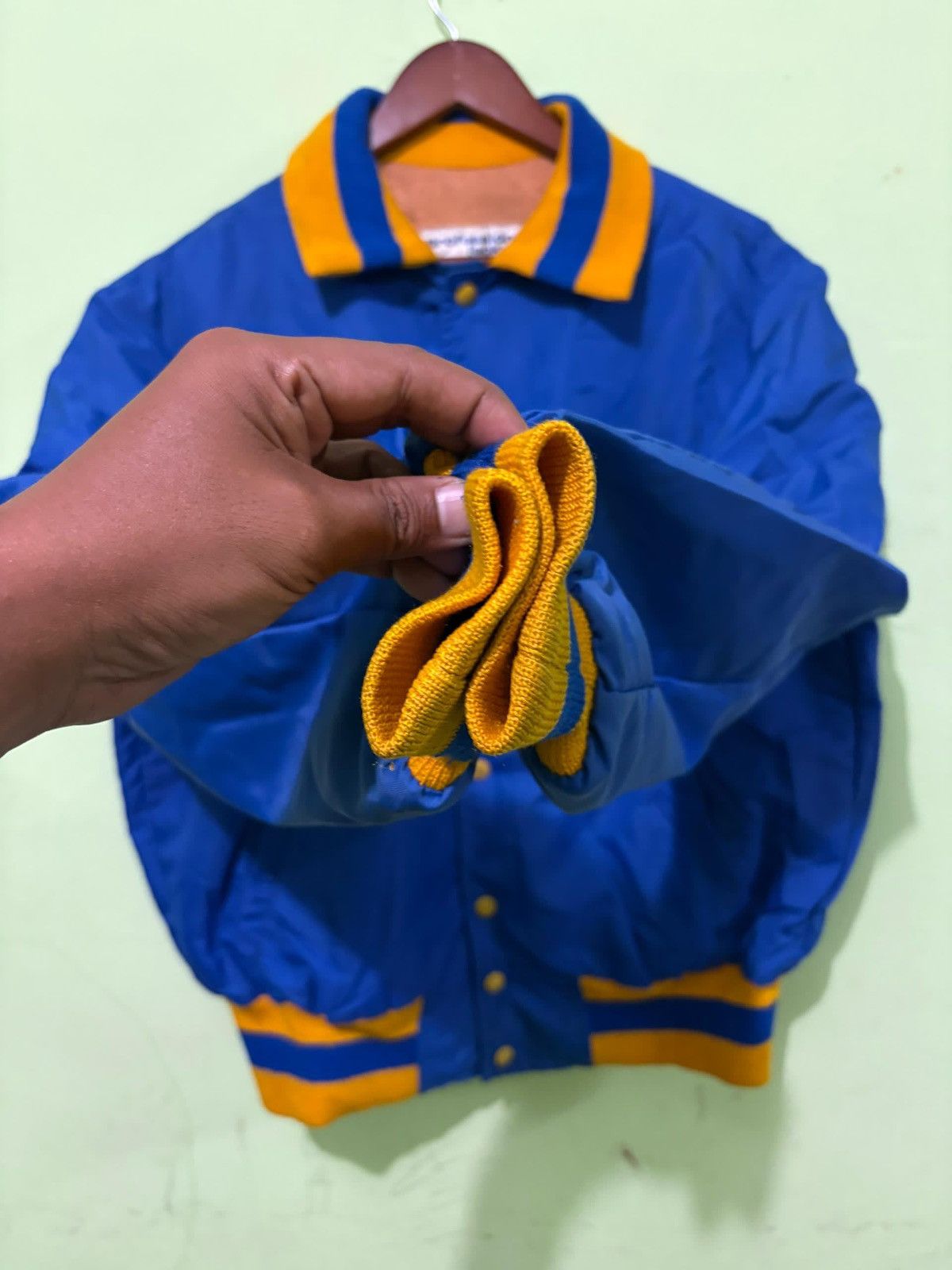 NHL × Wrangler Vintage 80’s NHL Wranglers Tokyo Nylon Jacket Design Size US L / EU 52-54 / 3 - 6 Thumbnail