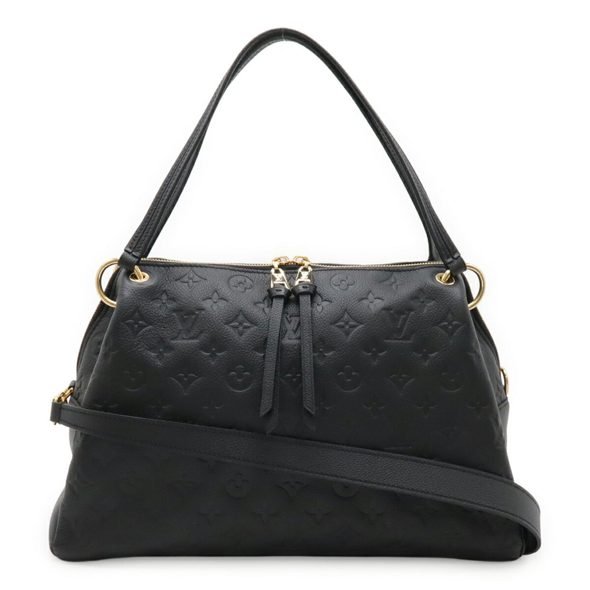 Louis Vuitton Monogram Empreinte Pontue PM Handbag Tote Bag Shoulder Noir Black M43719