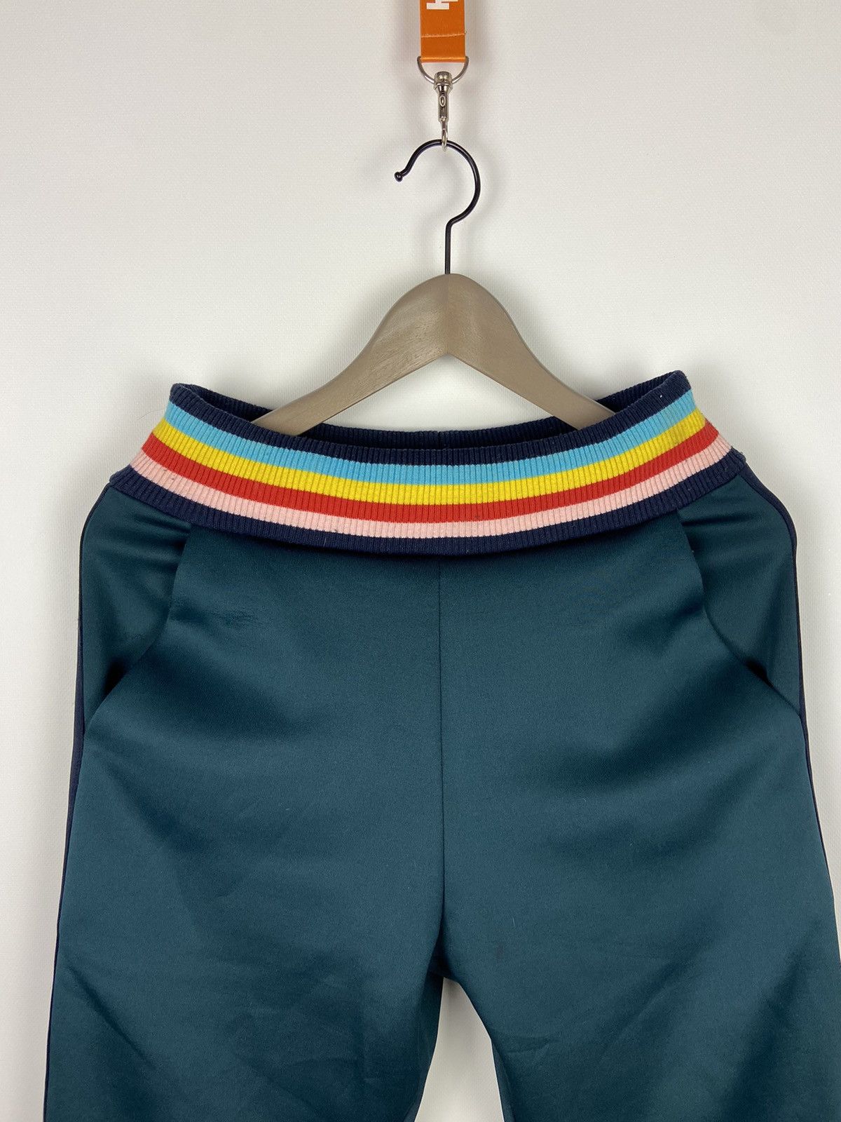 Designer × Mira Mikati Mira Mikati Trousers Joggers Raibow Track Green Pants Size 27" / US 4 / IT 40 - 2 Thumbnail