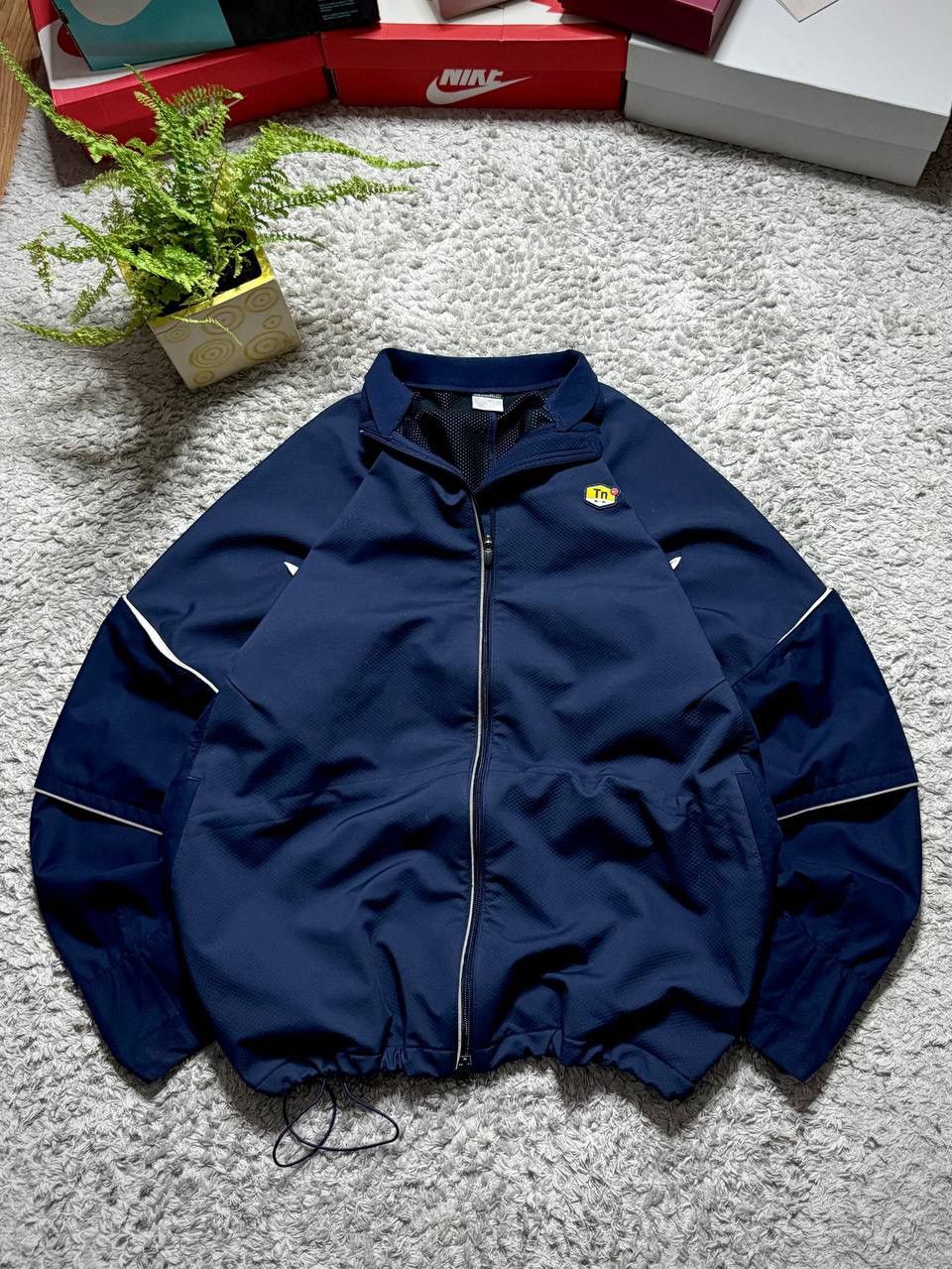 Nike 90s Nike Air TN Vintage Oversized Nylon Retro Drill Jacket Size US XL / EU 56 / 4 - 2 Thumbnail