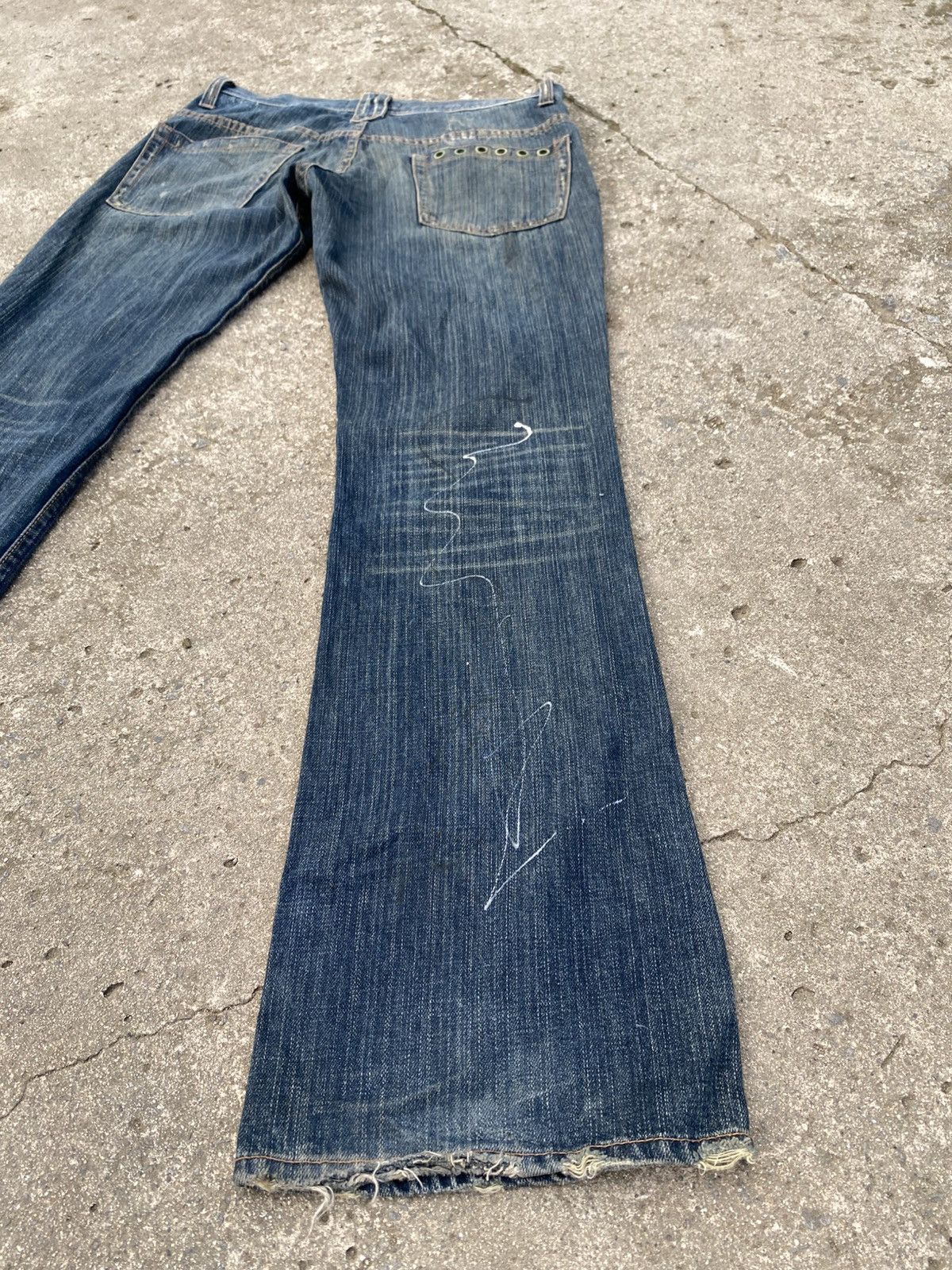 Japanese Brand × KMRii ROOTTHREE Painter Studded Flare Jeans Size US 32 / EU 48 - 5 Thumbnail