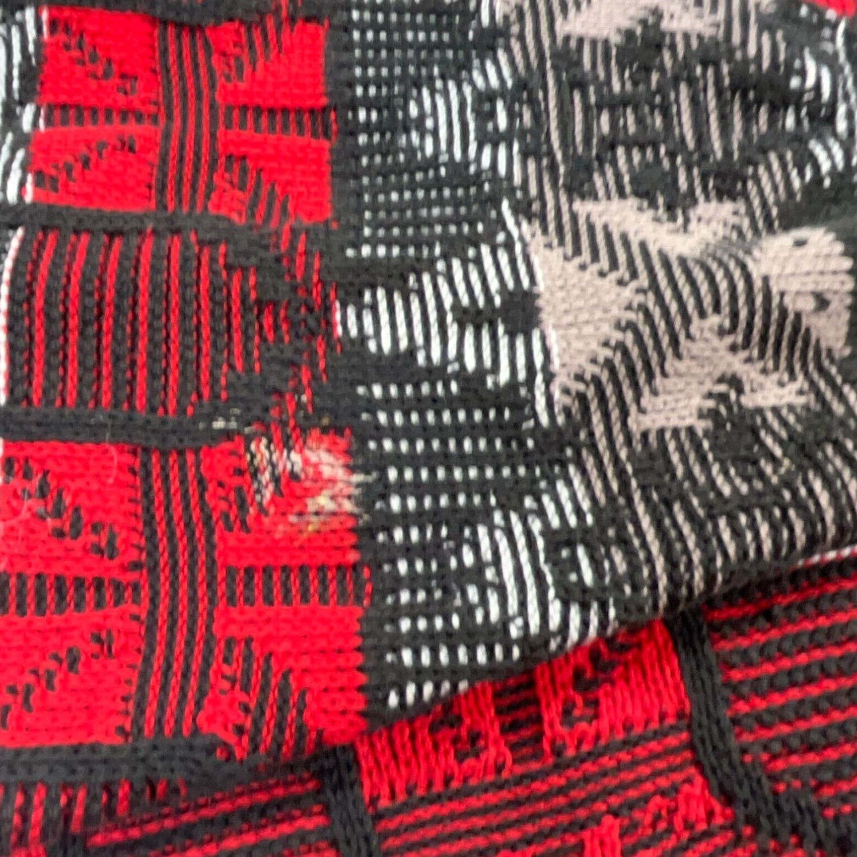 Jantzen VINTAGE Jantzen Sweater Men M Red Gray Heavy Knit Grandpa Nordic Cosby 90s Geometric Knit Style Pullover Crew Neck Wool? Size US M / EU 48-50 / 2 - 4 Thumbnail