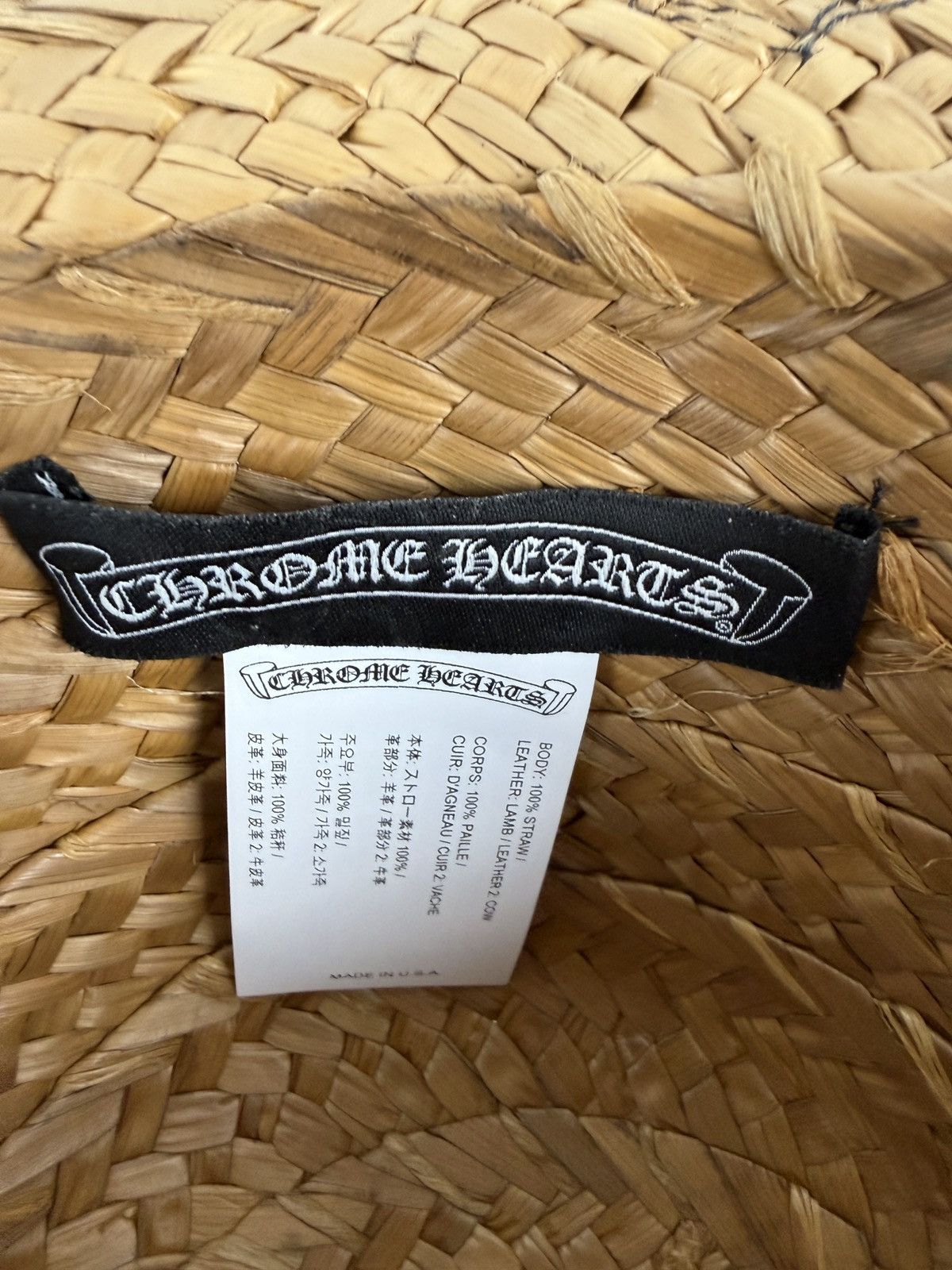 Chrome Hearts Chrome Hearts 14 Cross Patch Straw Sun Hat Size ONE SIZE - 9 Thumbnail