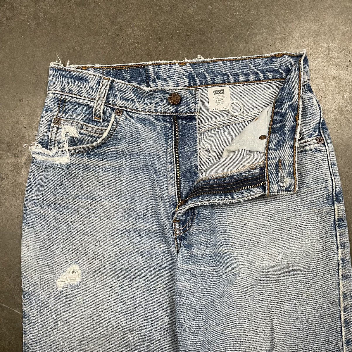 Levi's × Vintage Vintage Faded Distressed Levi’s Jeans Light Wash Grunge 90s Size US 28 / EU 44 - 6 Thumbnail