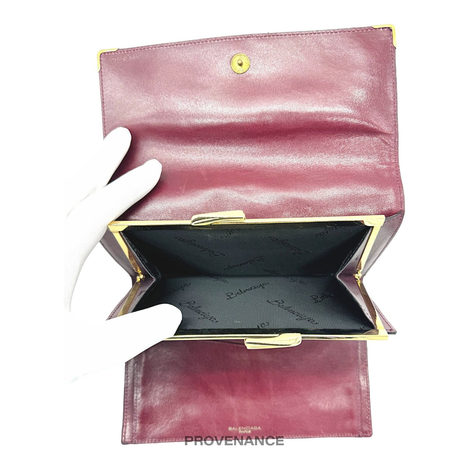 Balenciaga 🔴 Balenciaga BB Canvas Trifold Wallet - Red Monogram Size ONE SIZE - 7 Thumbnail