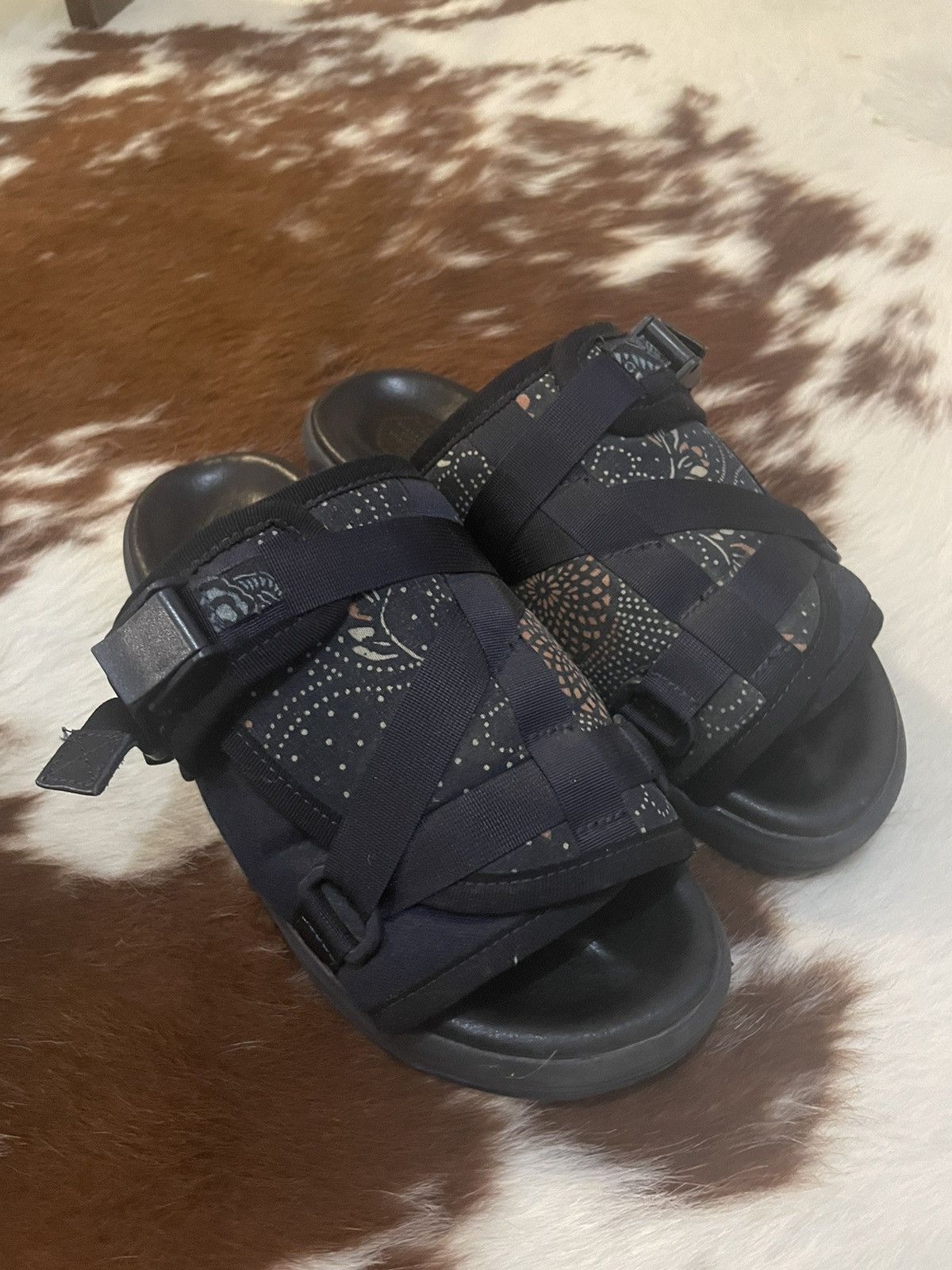 image of Visvim Kofu Christo Sandal in Blue, Men's (Size 11)