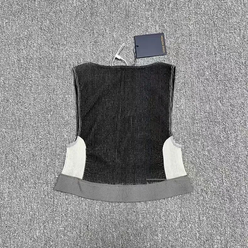 Louis Vuitton Louis Vuitton Black and grey rib-knit sport vest Size L / US 10 / IT 46 - 2 Thumbnail