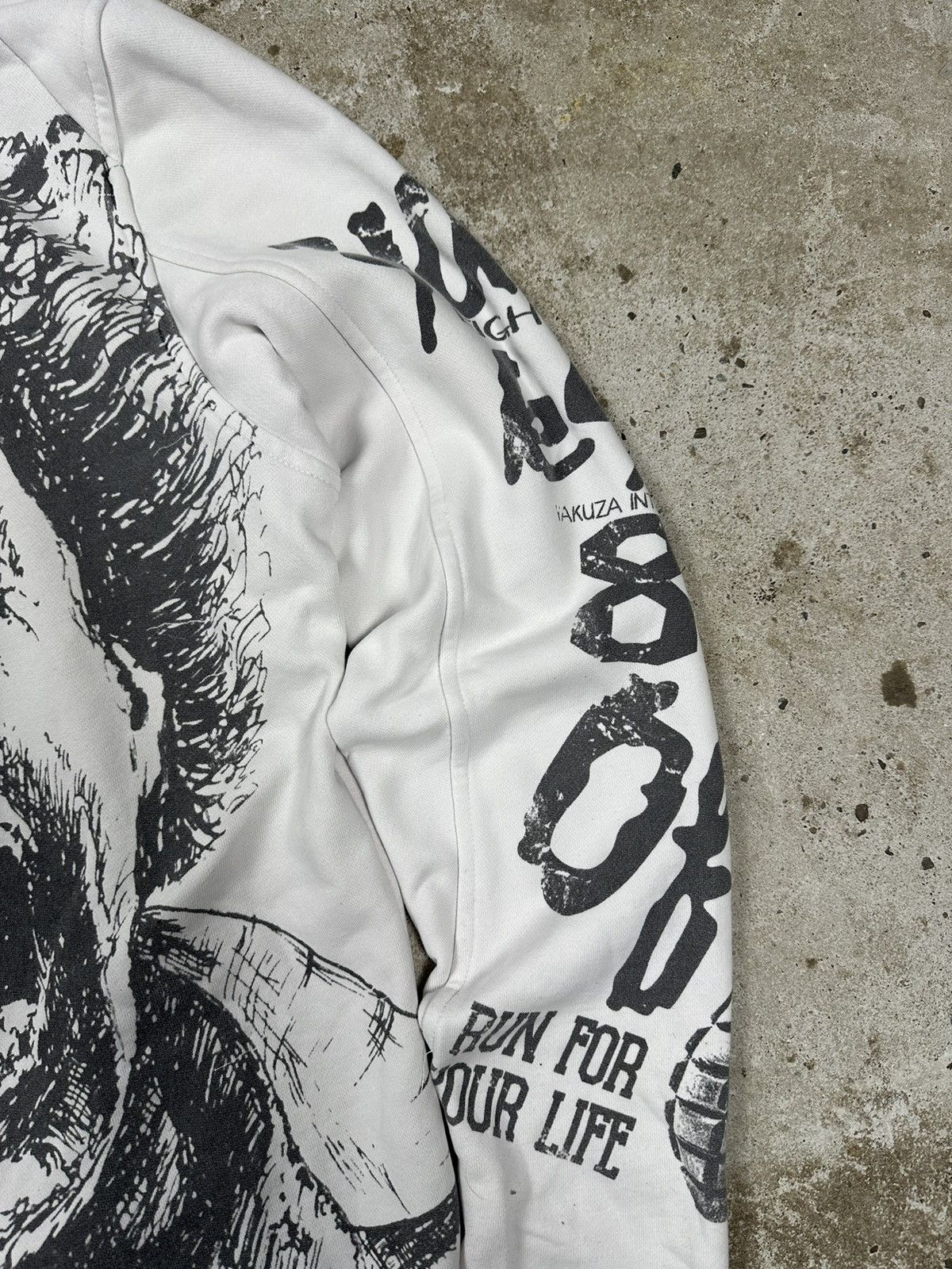 Japanese Brand × Vintage Vintage Y2K Yakuza Mafia Screaming Man Hoodie Archive Size US M / EU 48-50 / 2 - 13 Thumbnail