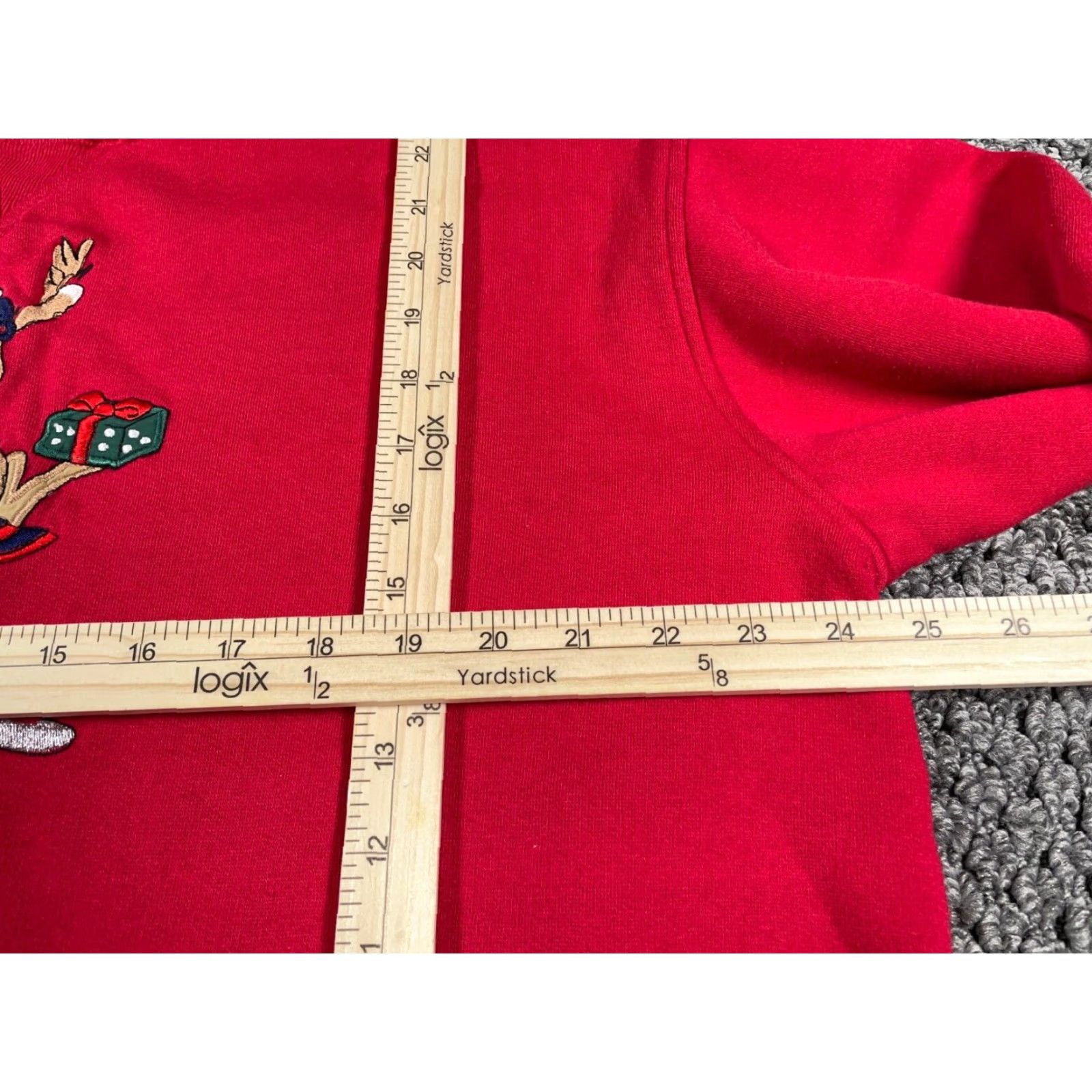 Vintage VINTAGE Rudolph Sweatshirt Christmas Embroidered Adult Large Red Crew Neck Long Sleeve Pullover Women Size L / US 10 / IT 46 - 6 Thumbnail