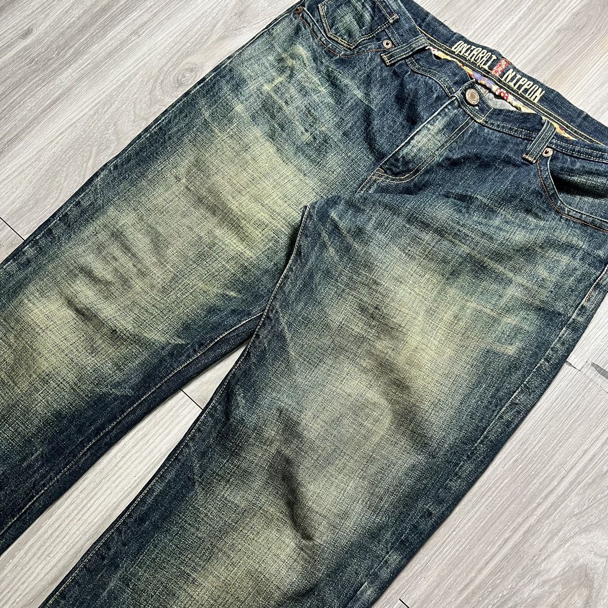 Japanese Brand Vintage Oniarai Nippon Blue Denim Jeans Size US 36 / EU 52 - 3 Thumbnail