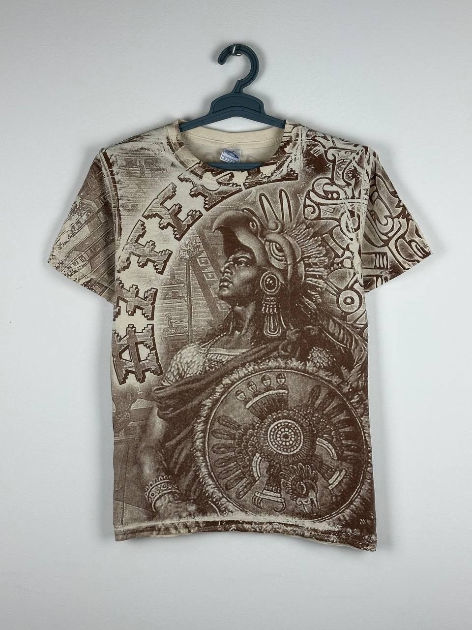 Vintage Vintage Aztec Mexico All Over Print T Shirt AOP Size US S / EU 44-46 / 1 - 1 Thumbnail
