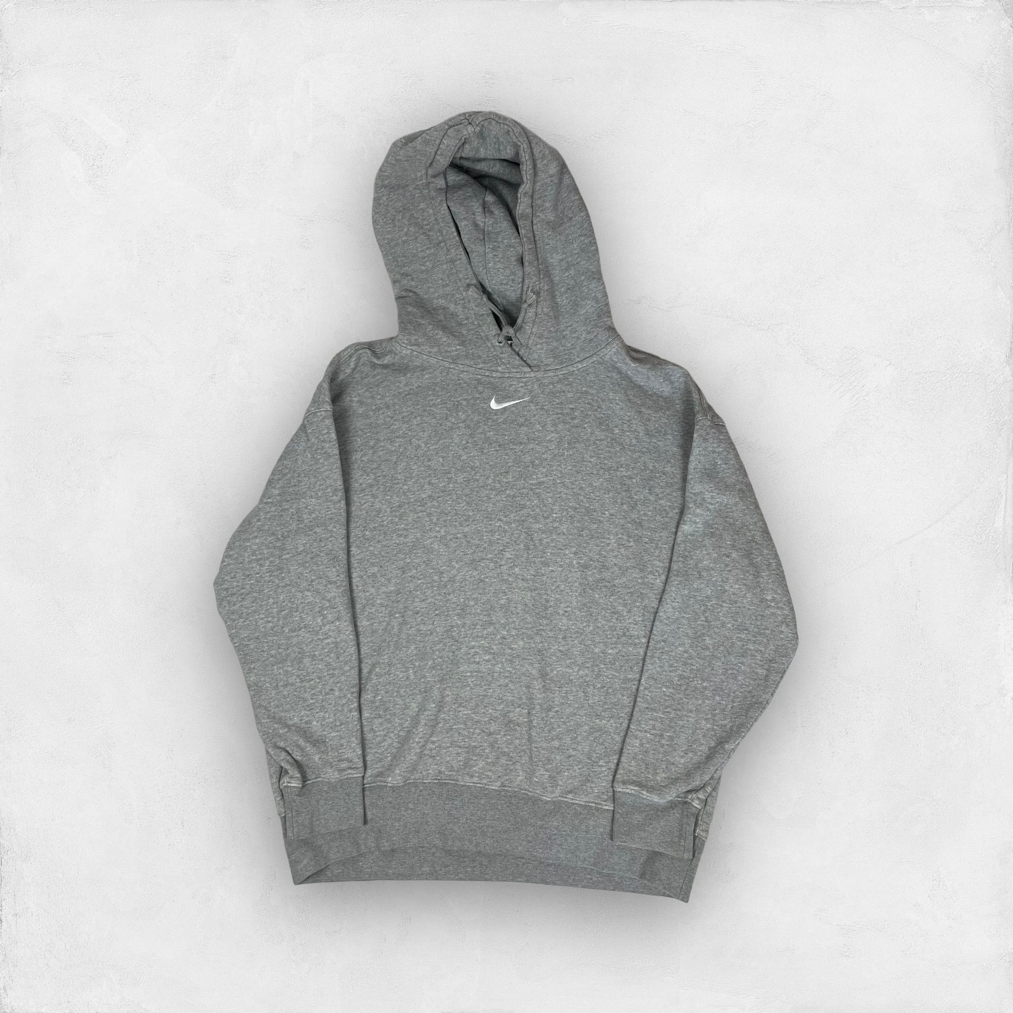 Nike Nike Men's Heather Gray Cotton Swoosh Pullover Hoodie Small Size US S / EU 44-46 / 1 - 1 Thumbnail