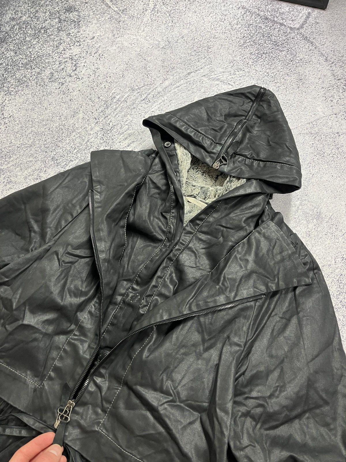 Annette Gortz × Japanese Brand Annette Gortz Avant Garde Zipped Trench Winter Jacket Rare Size S / US 4 / IT 40 - 9 Thumbnail