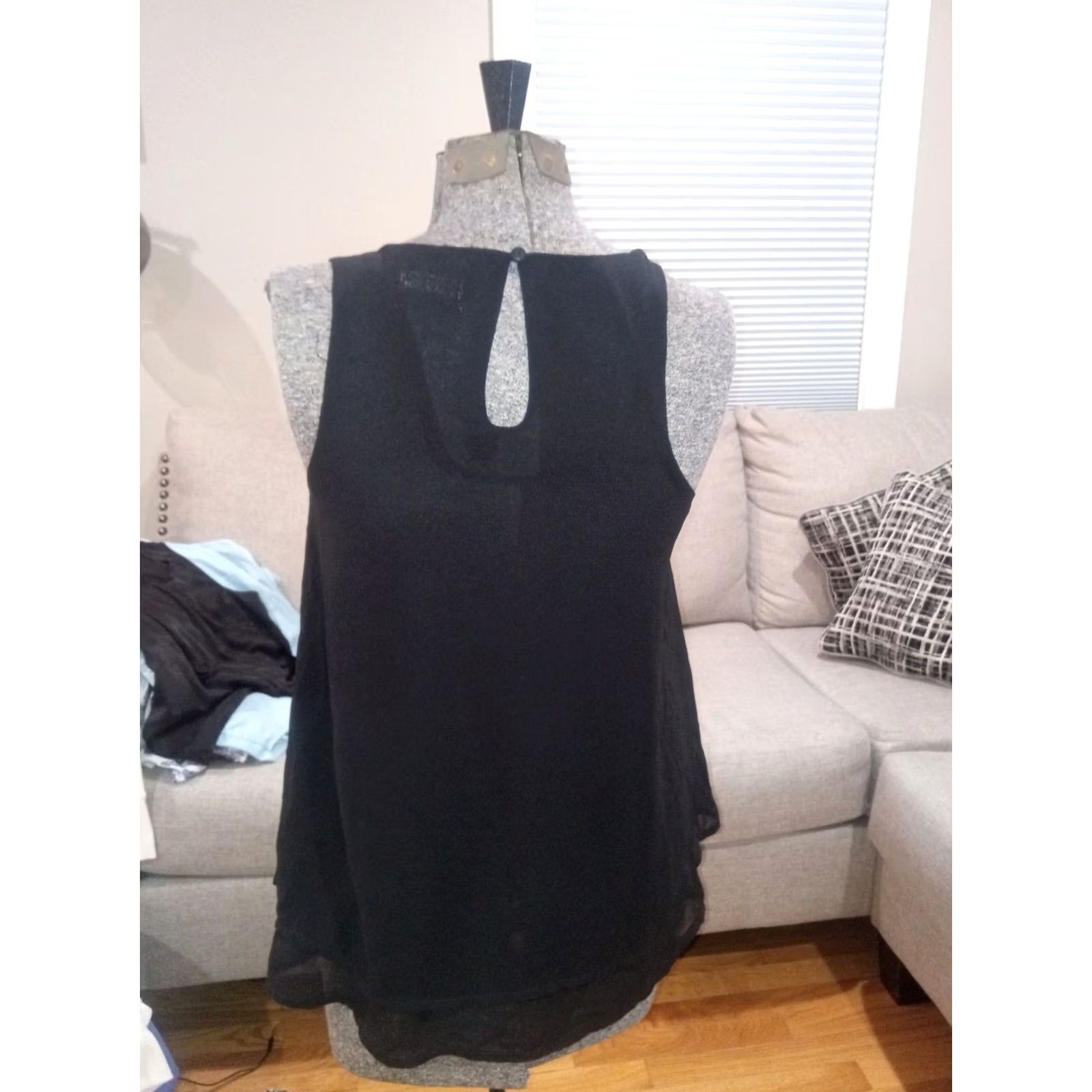 Vintage Blu Pepper Tank Top Women's Small Sleeveless Cami Nylon/Spandex Blue Sleeveless Tank Top 90s? Size S / US 4 / IT 40 - 2 Thumbnail