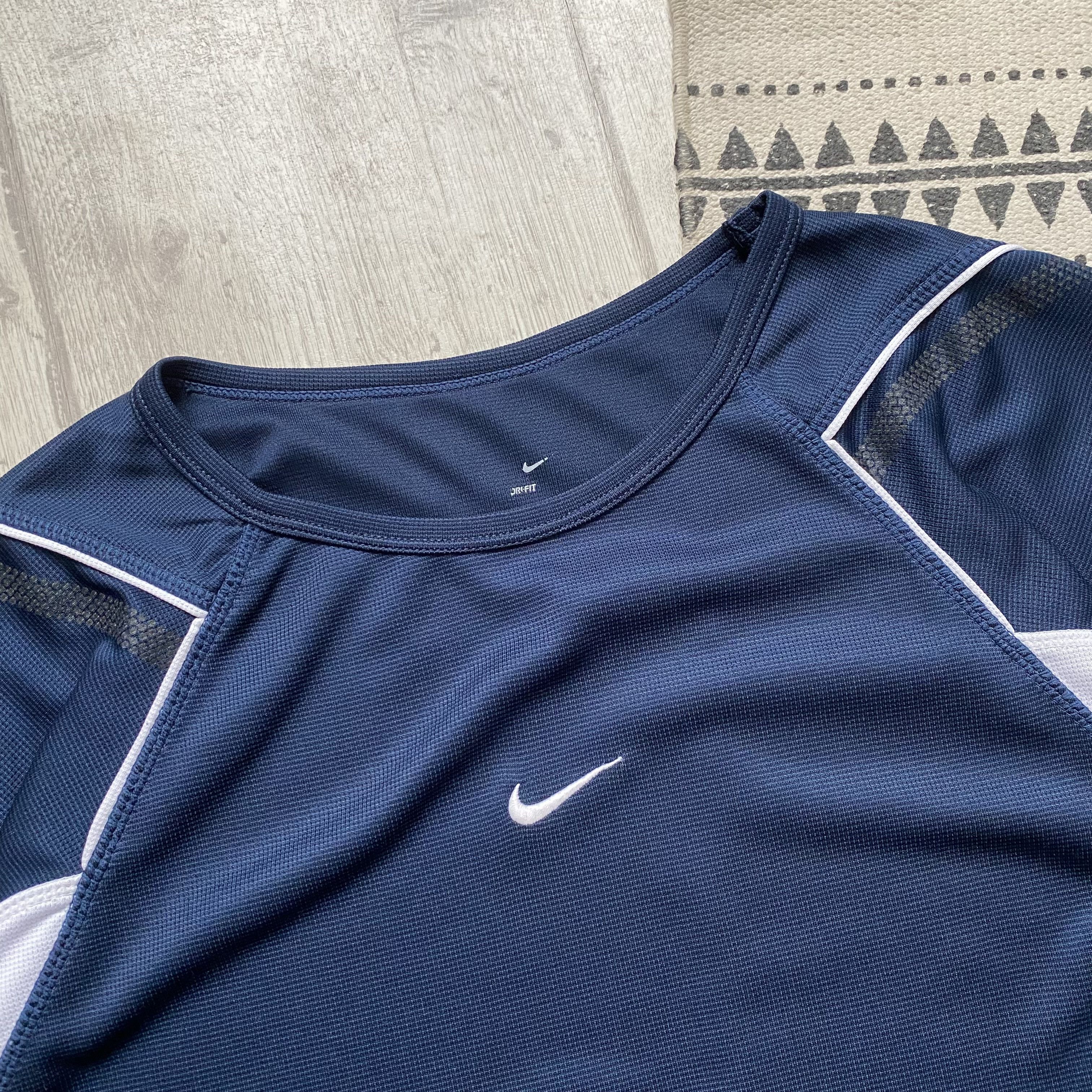 Nike Vintage 90s Nike center logo Tee jersey Drill Shox Tn Size US S / EU 44-46 / 1 - 4 Thumbnail