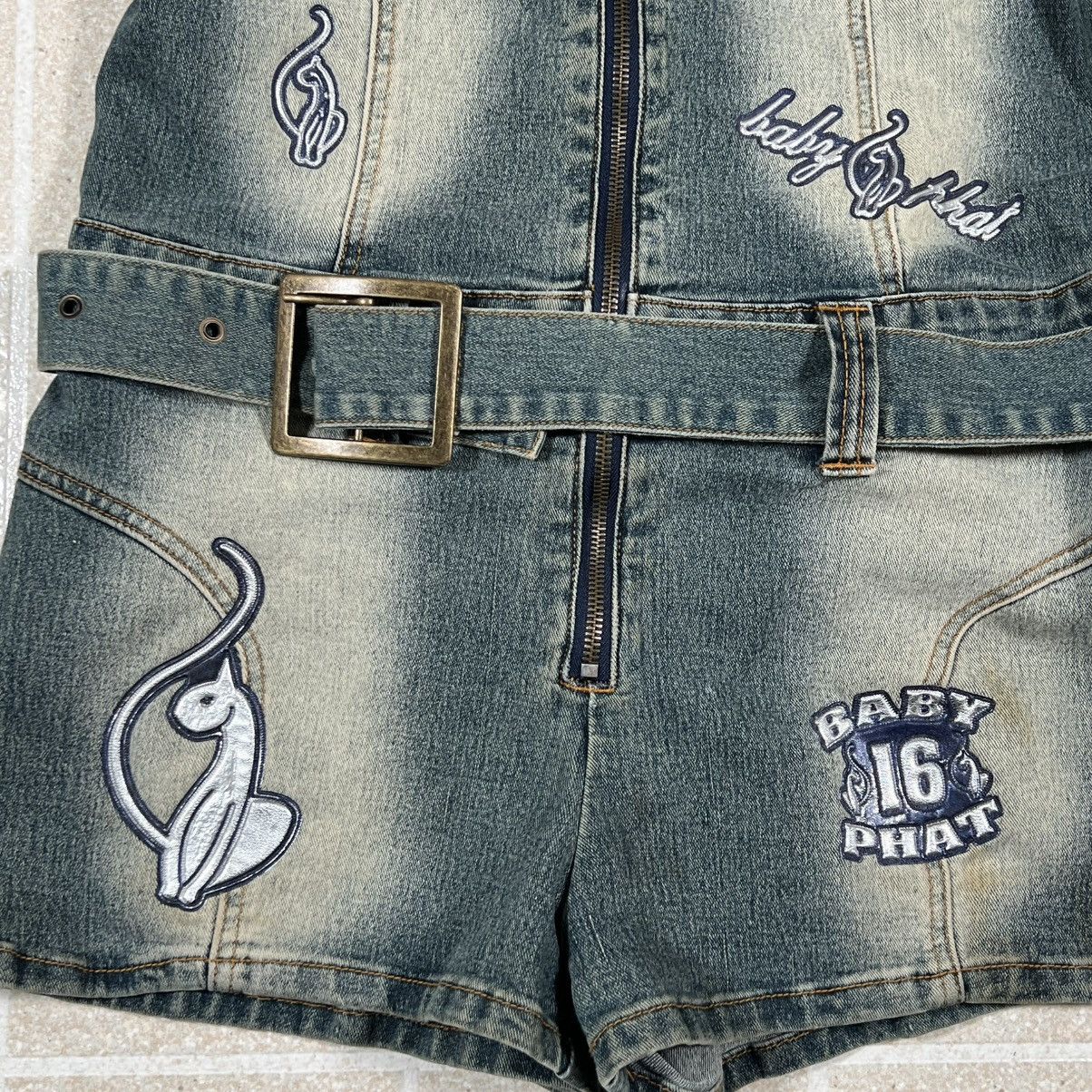 Other Baby Phat vintage Y2K denim romper Jumpsuit Size 17 logo Size XL / US 12-14 / IT 48-50 - 3 Thumbnail