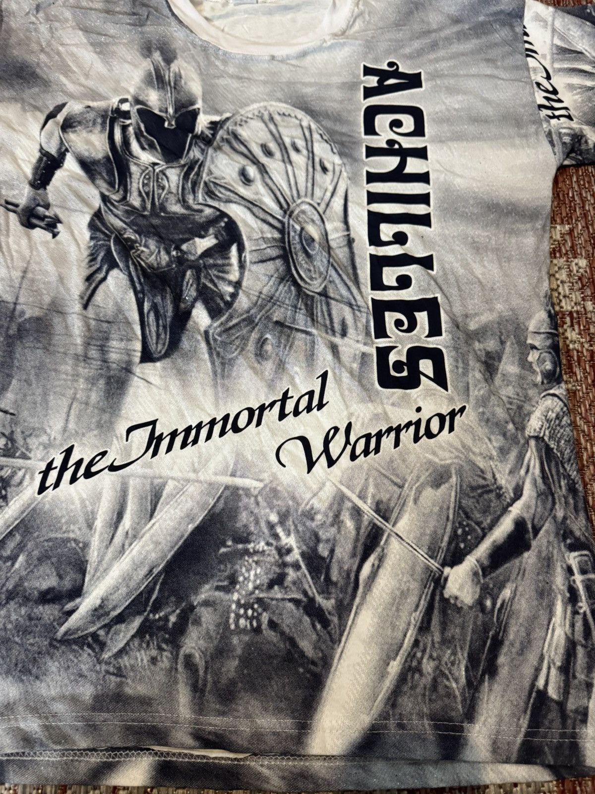 Vintage Achilles the Immortal Warrior Vintage AOP RARE TEE Sz L Size US L / EU 52-54 / 3 - 2 Thumbnail