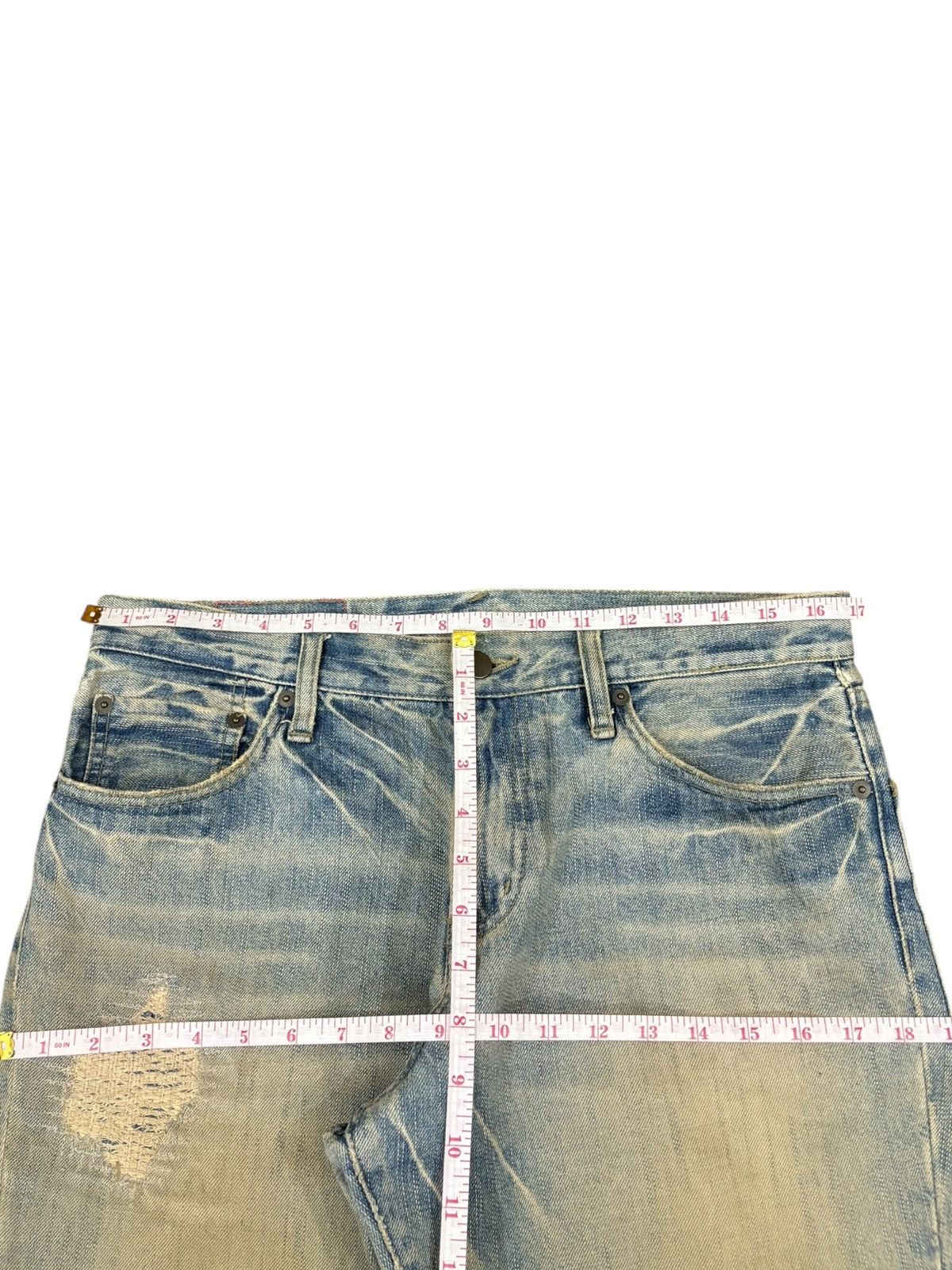 Tornado Mart Vintage Japanese Brand Rusty Wash Distress Flare Jeans Size US 34 / EU 50 - 10 Thumbnail