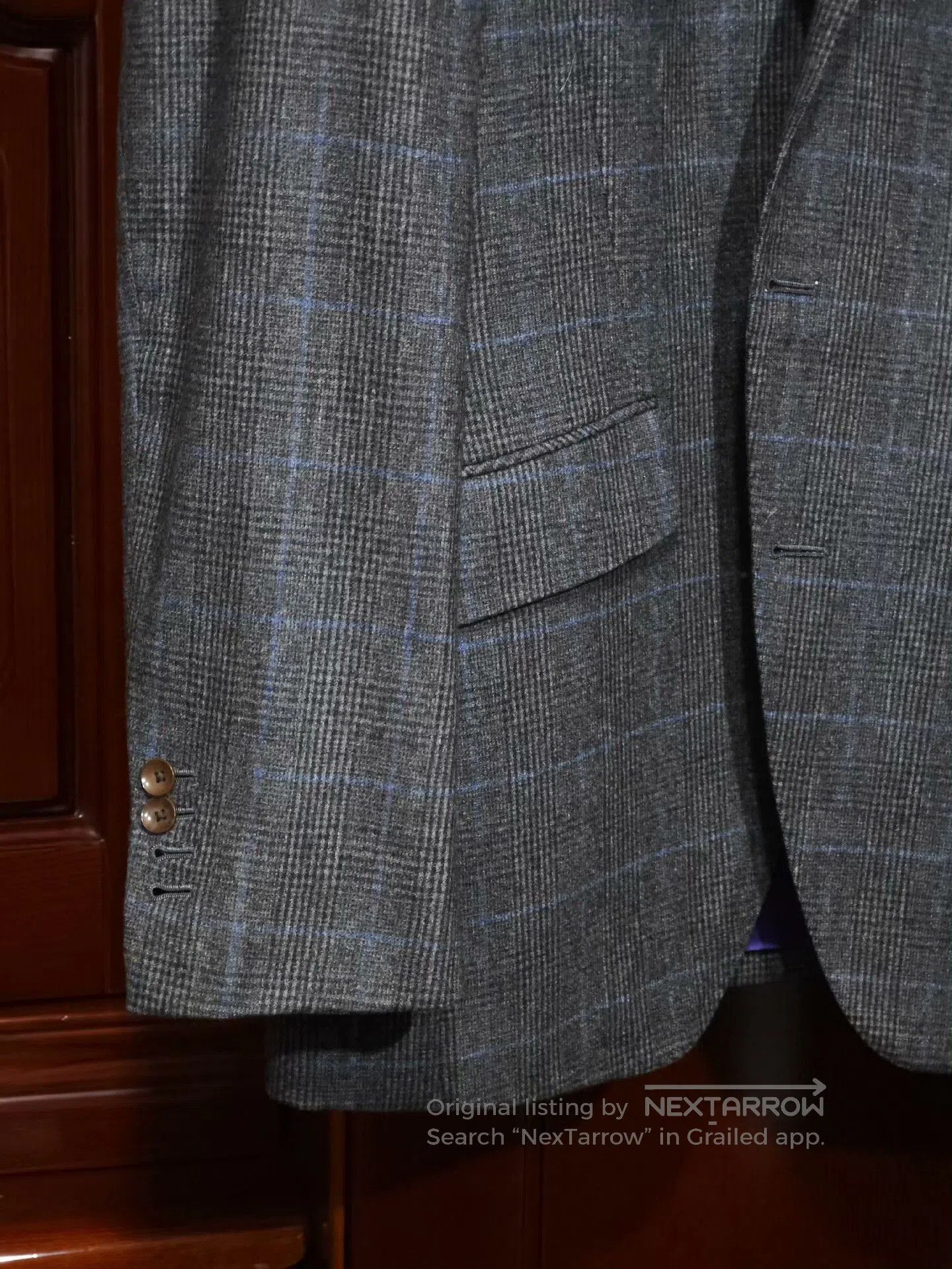 Japanese Brand Tailored Italian Wool Suit in Gray. Size US M / EU 48-50 / 2 - 7 Thumbnail