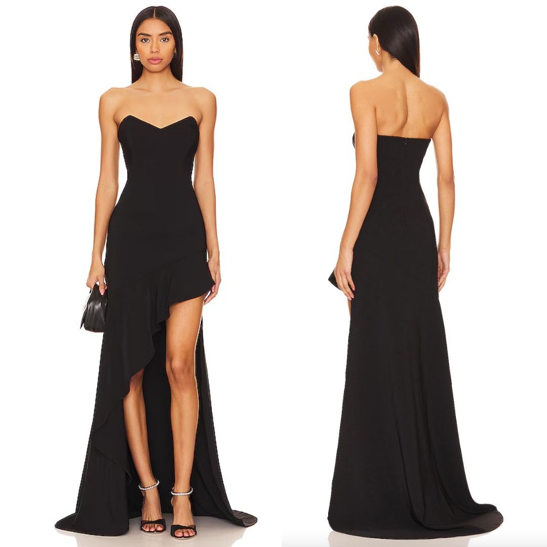 REVOLVE NBD | Desirae Asymmetrical Dress in Black Strapless Gown XS Size XS / US 0-2 / IT 36-38 - 1 Thumbnail