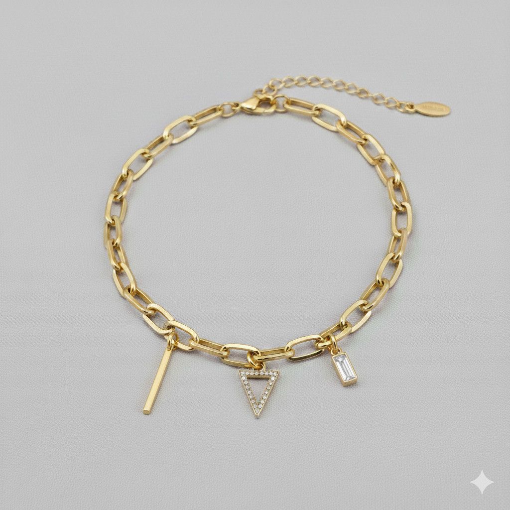 Apt. 9 Apt.9 NEW Charms Gold Tone Geometric Diamond Triangle Bar Size ONE SIZE - 7 Thumbnail