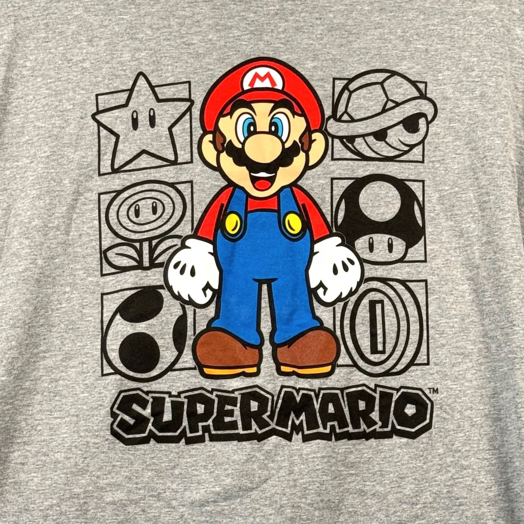 Nintendo Nintendo T-Shirt Gray XL Men Super Mario Graphic Print Crew Neck Short Sleeve Classic Logo All Seasons Size US XL / EU 56 / 4 - 2 Thumbnail