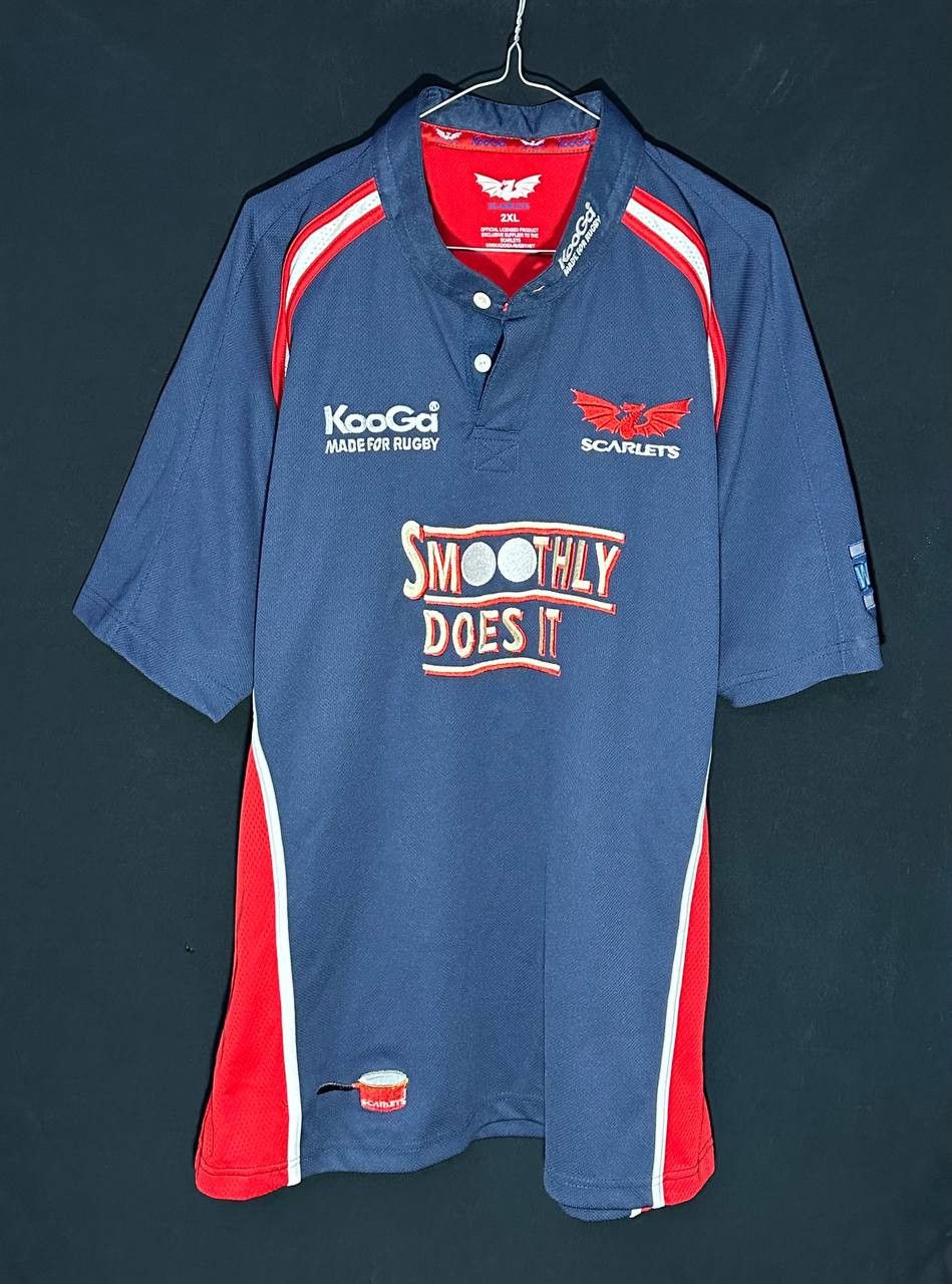 Vintage KOOGA 2004-05 Llanelli Scarlets Union Rugby Pro Away Shirt Size US XXL / EU 58 / 5 - 1 Thumbnail