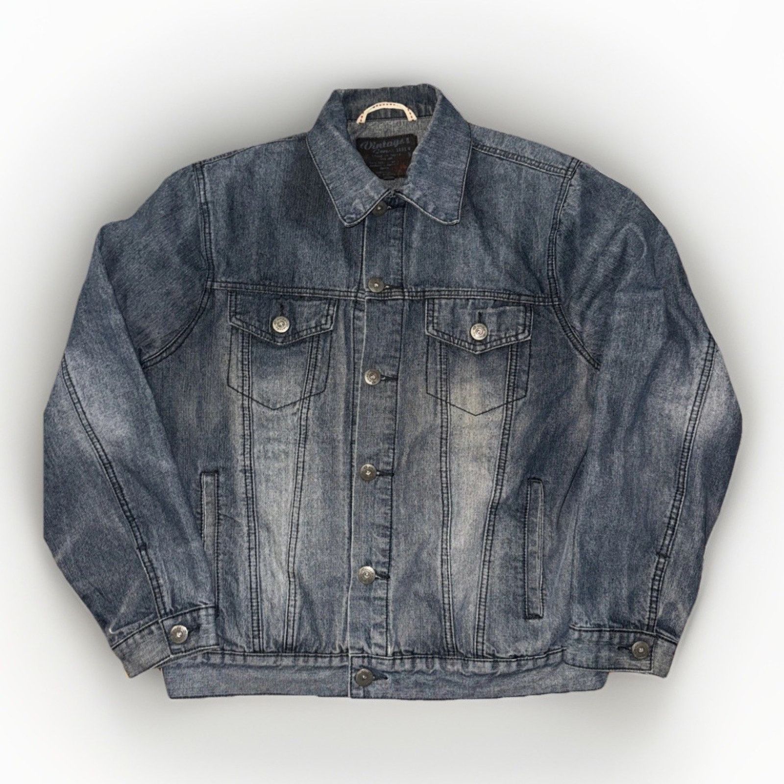 Vintage Vintage Genes Denim Trucker Jacket Synch Honeycomb Large USA Size US L / EU 52-54 / 3 - 1 Thumbnail