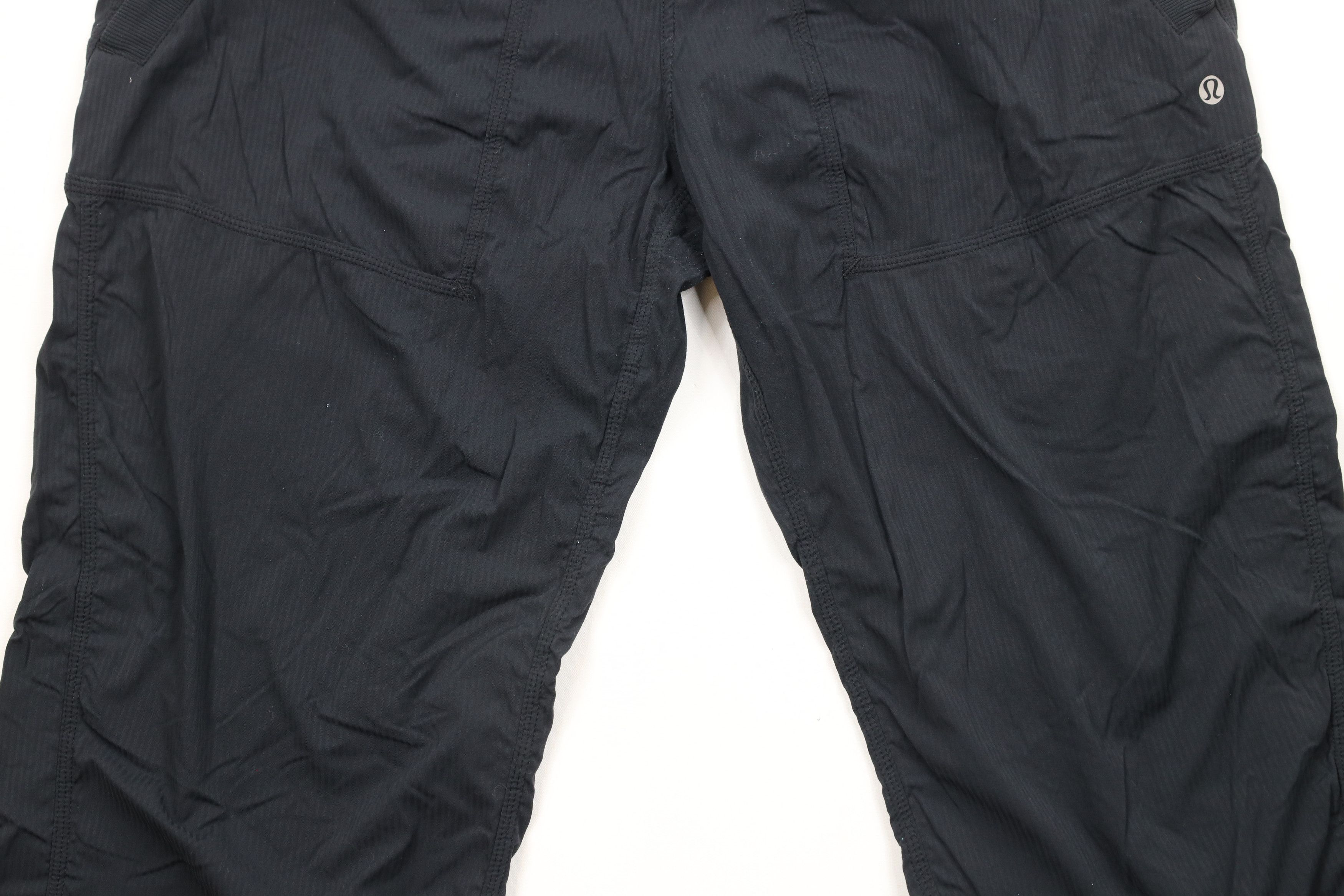 Lululemon × Vintage Lululemon Striped Dance Studio Cropped Capris Pants Black Size 32" / US 10 / IT 46 - 3 Thumbnail