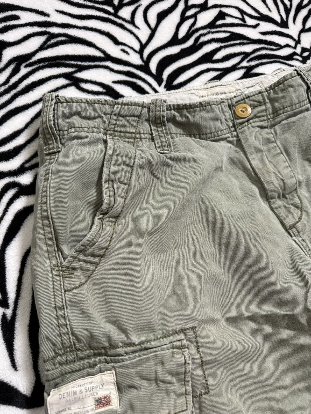 Denim & Supply Ralph Lauren Vintage RL Denim & Supply Cargo Shorts Military SZ 36 Size US 36 / EU 52 - 5 Thumbnail