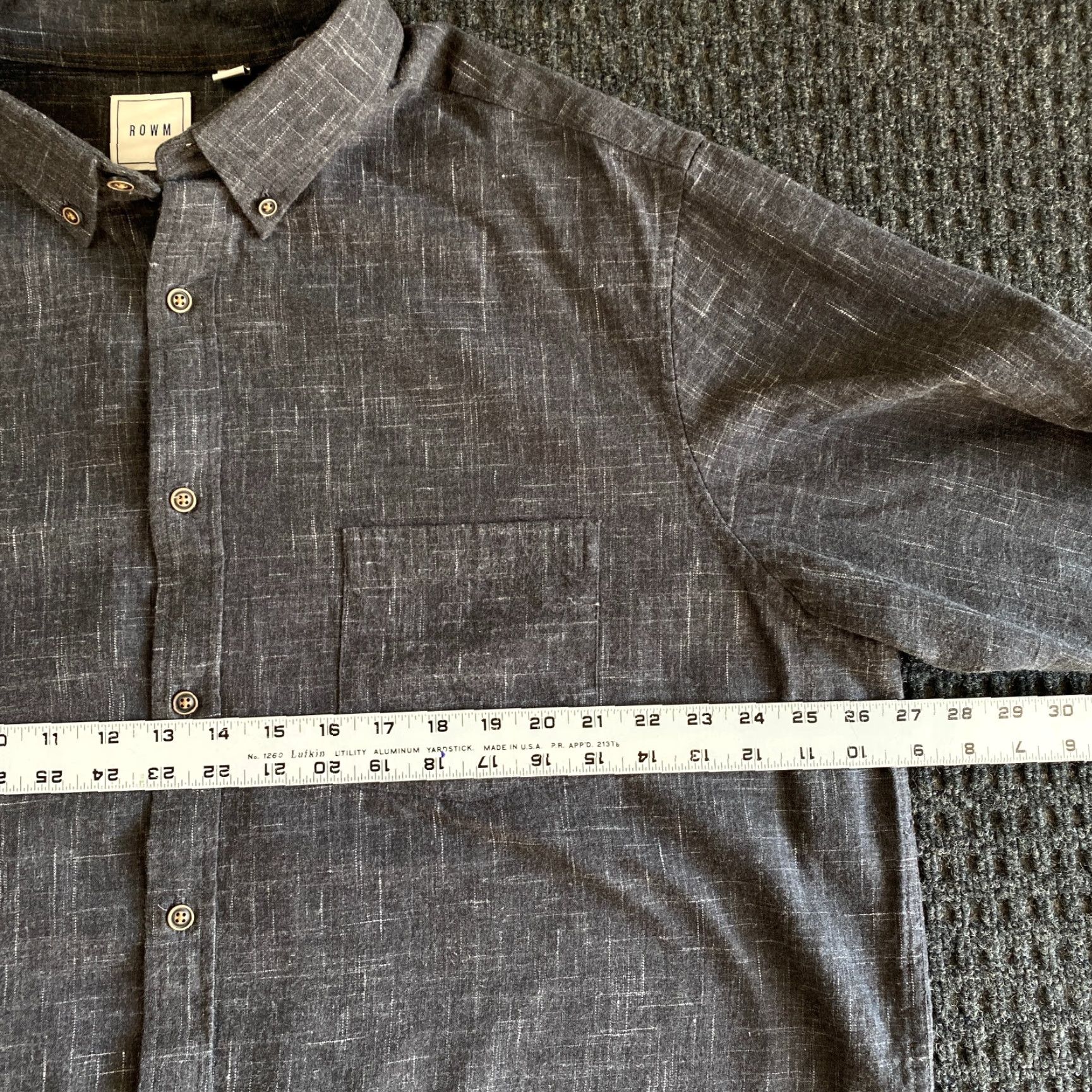 Vintage Rowm Men’s 2XT Button-Up Shirt Gray Flannel Long Sleeve Cotton Brushed Classic Outdoor Preppy Pockets Shirt Size US XXL / EU 58 / 5 - 5 Thumbnail