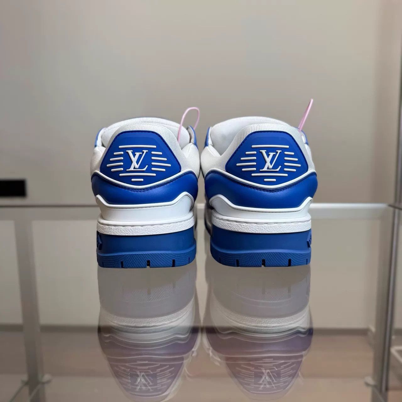 Louis Vuitton LV TRAINER white & blue UK8 (42) 98 new Size US 9 / EU 42 - 5 Thumbnail