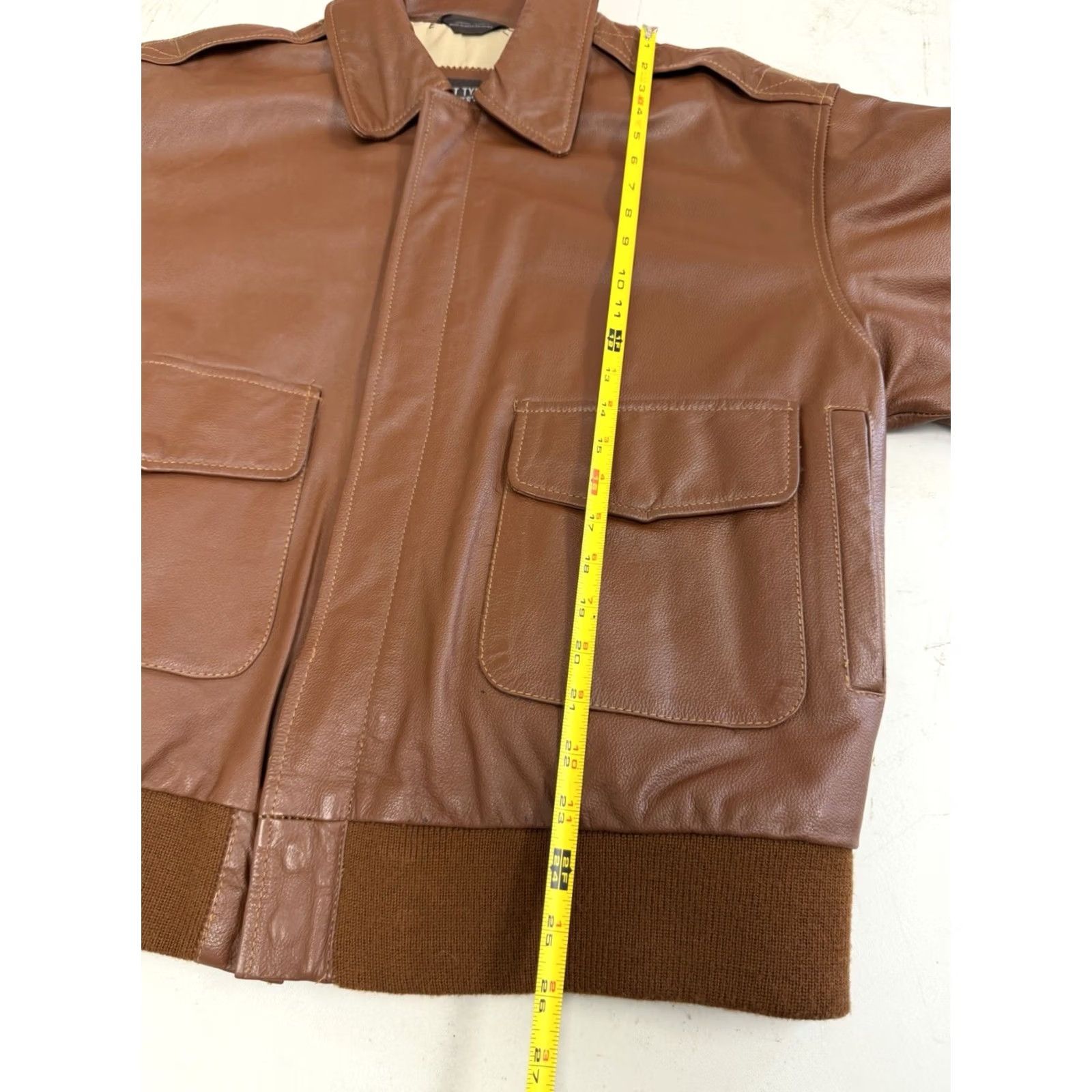 Vintage VINTAGE US Army Air Force Jacket Leather Brown Size Men M Reg Size US M / EU 48-50 / 2 - 2 Thumbnail