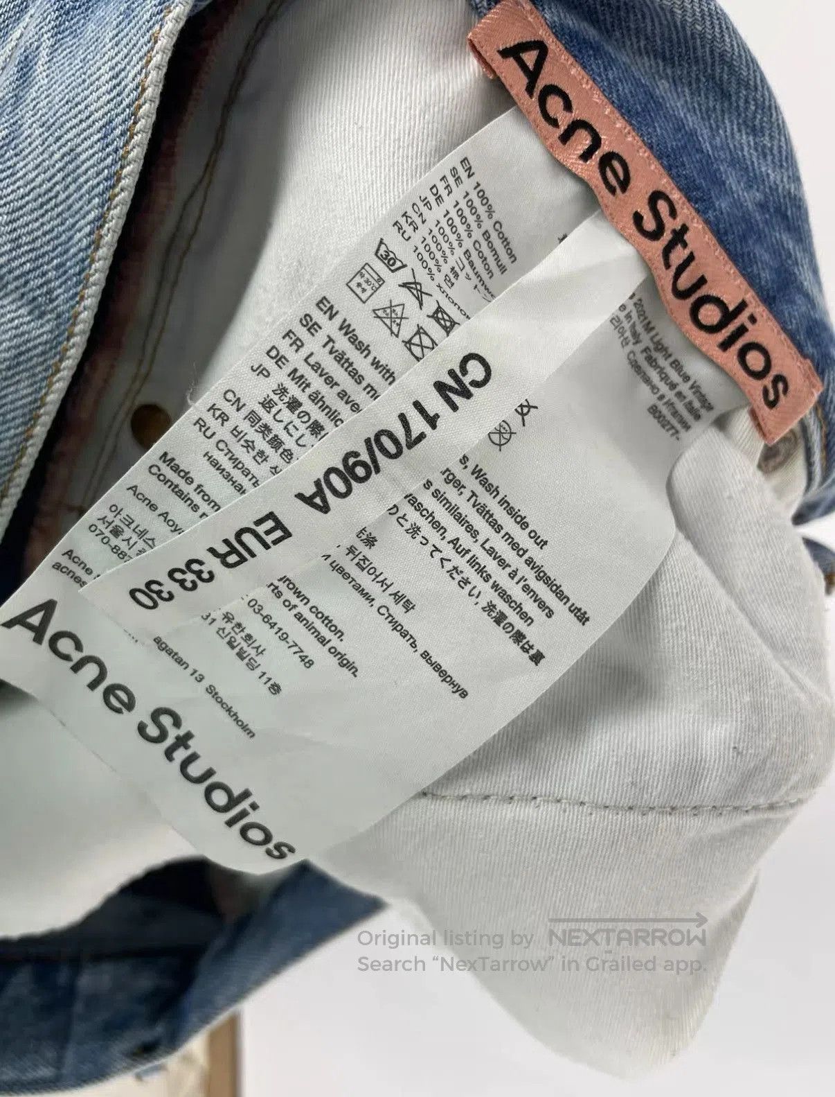 Acne Studios Blue Denim Wide. Size US 30 / EU 46 - 6 Thumbnail