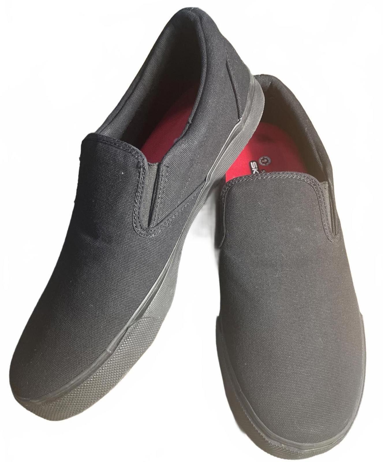 SKECHERS Skechers Work Shoes Men's 10 Black Slip On Punk Goth Emo EUC Size US 10 / EU 43 - 7 Thumbnail