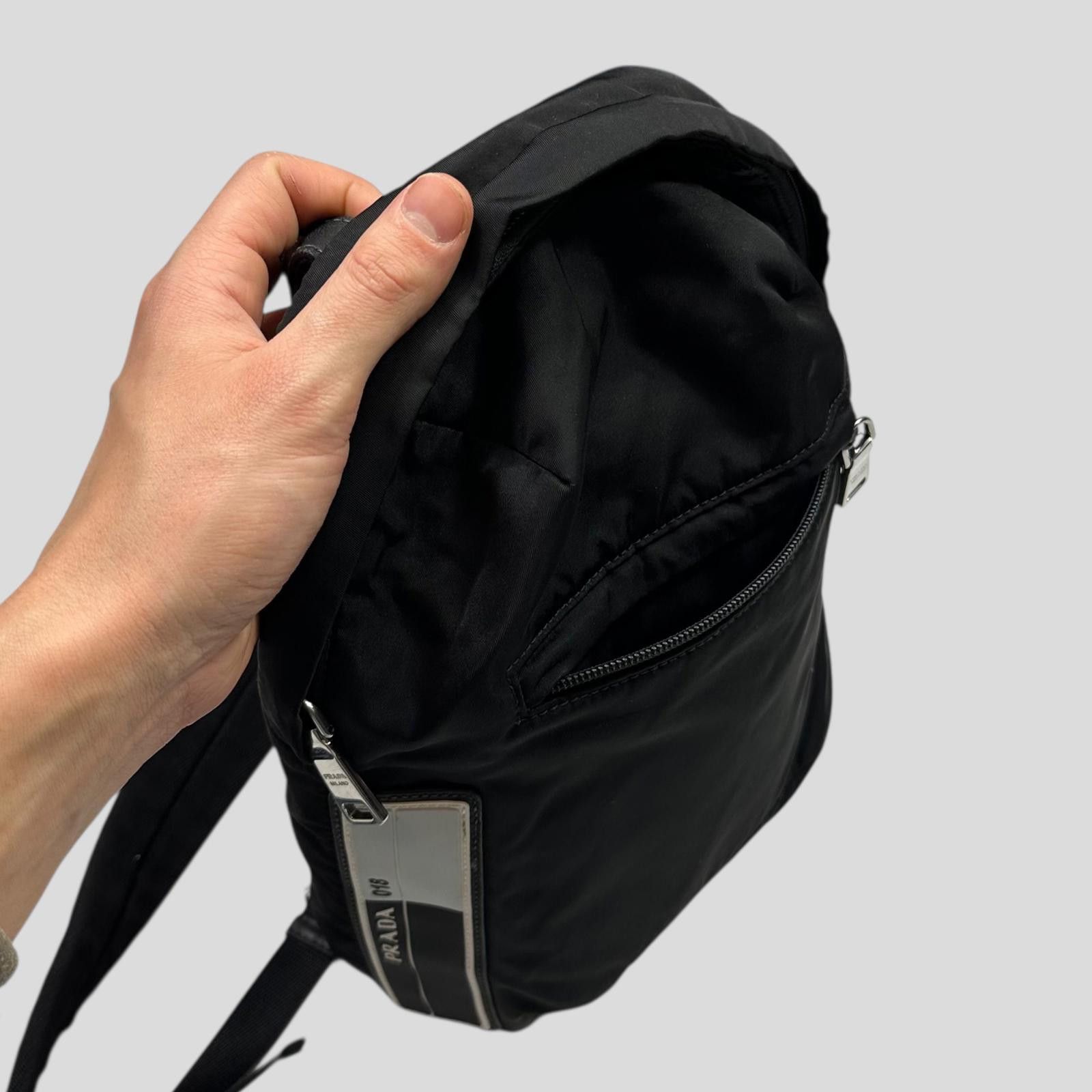 Prada Prada 2018 Rubber Race Logo Nylon Sling Harness Backpack Size ONE SIZE - 5 Thumbnail