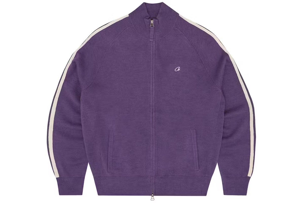 image of Corteiz Zip Knit in Purple, Men's (Size Medium)